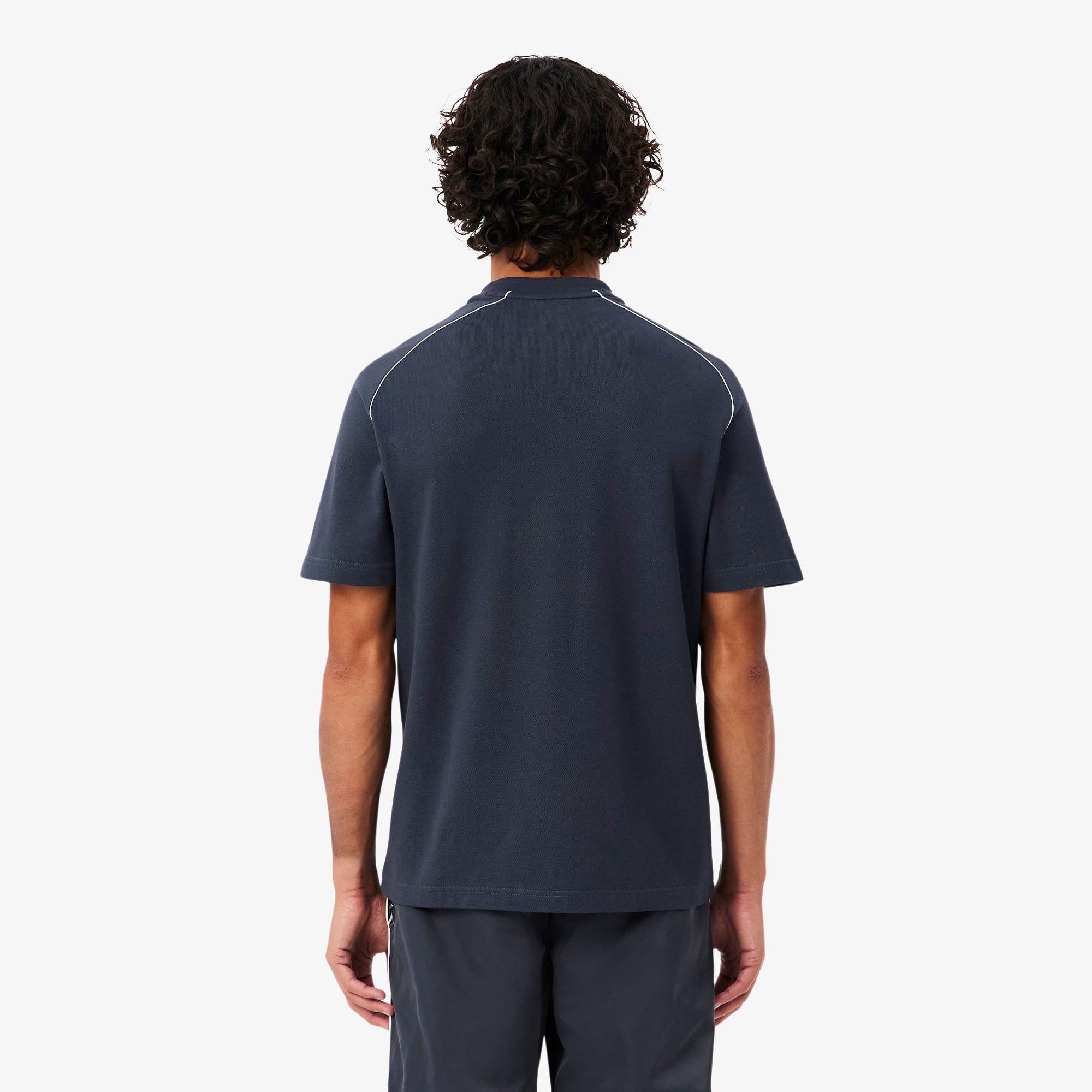 Lacoste Erkek Classic Fit Bisiklet Yaka Koyu Gri T-Shirt görsel 3