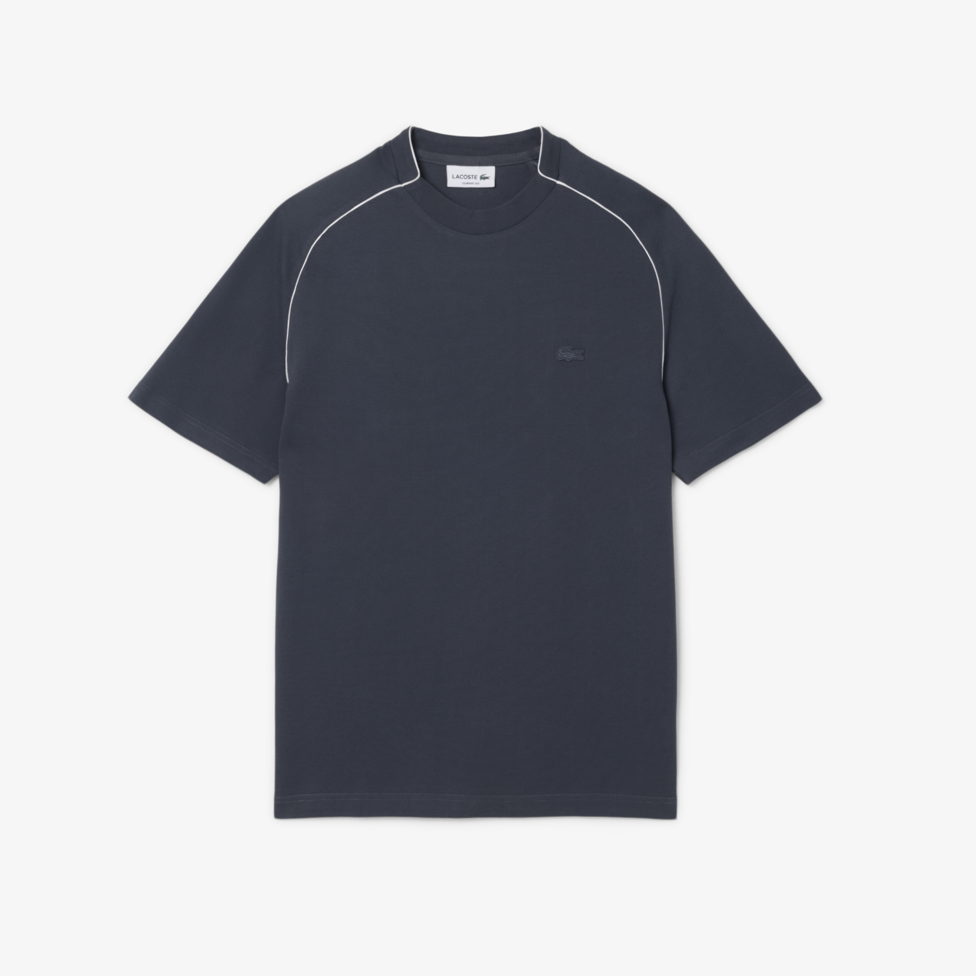 Lacoste Erkek Classic Fit Bisiklet Yaka Koyu Gri T-Shirt görsel 5