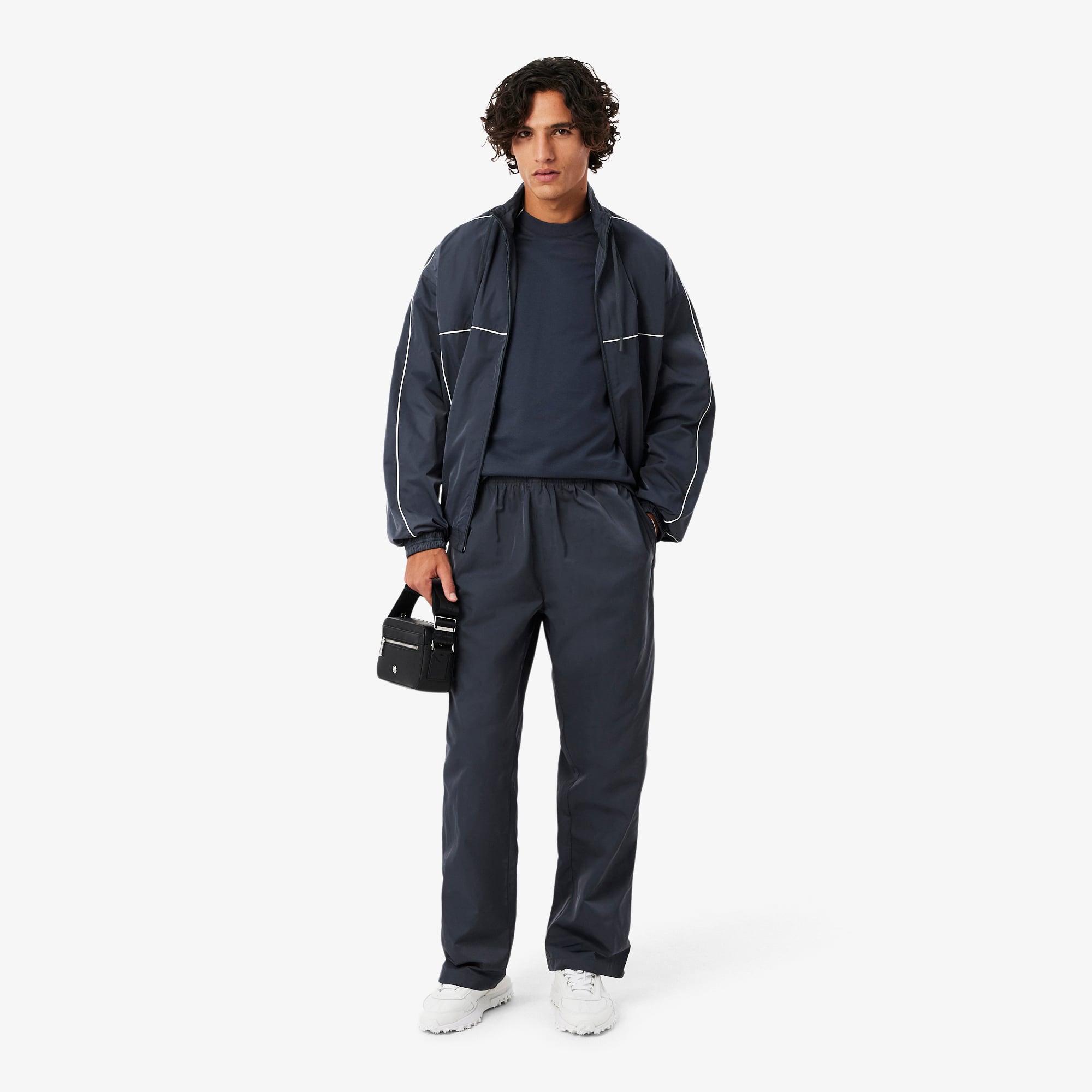 Lacoste Erkek Classic Fit Bisiklet Yaka Koyu Gri T-Shirt görsel 4