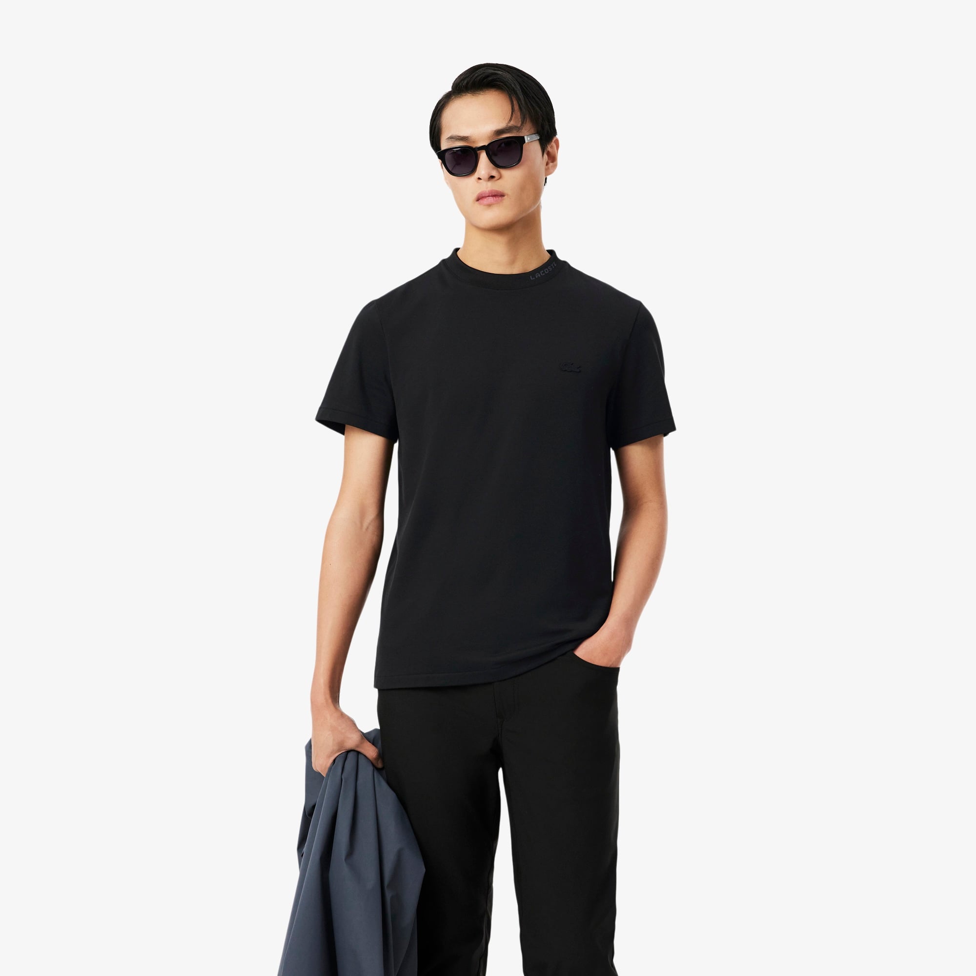 Erkek Regular Fit Bisiklet Yaka Siyah T-Shirt