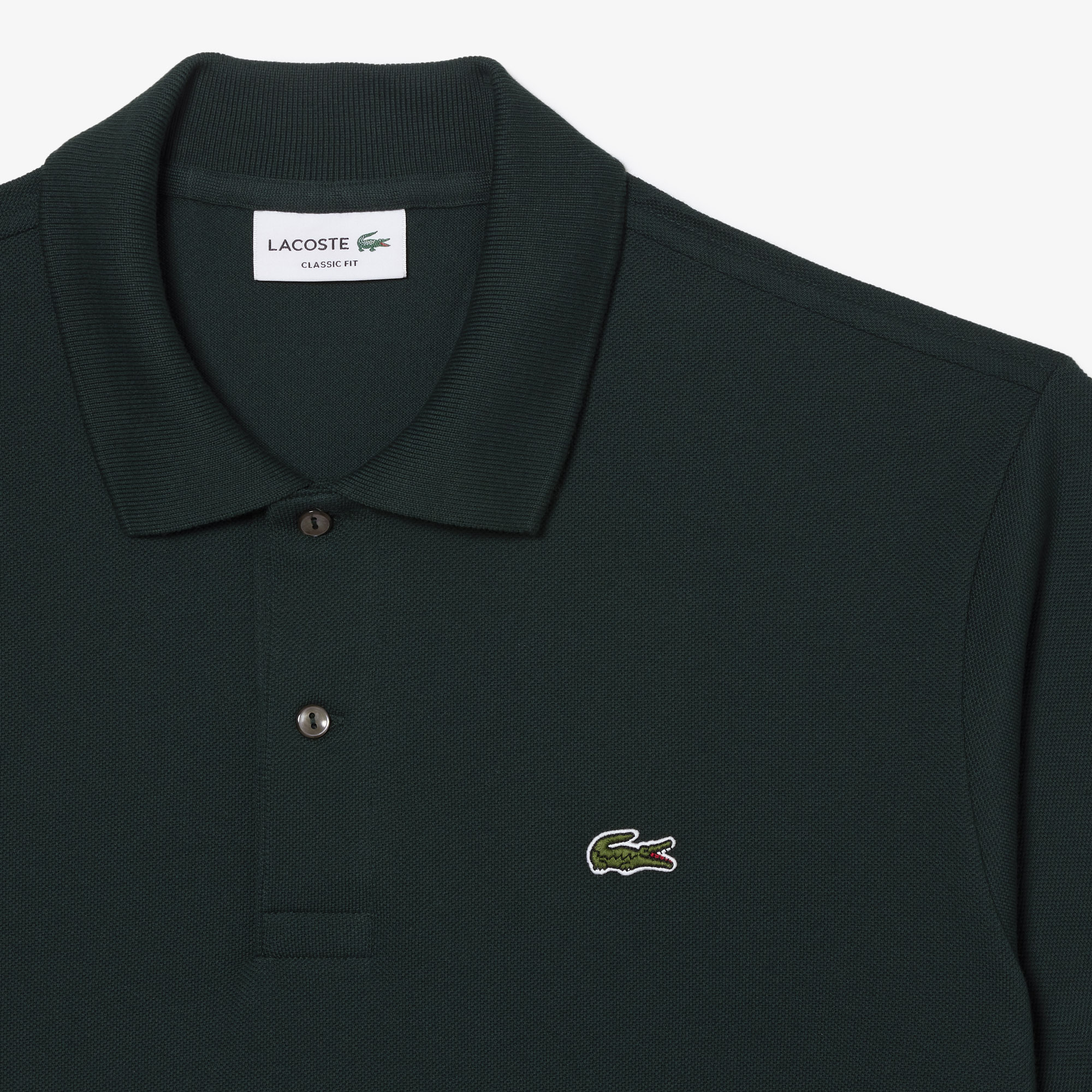 Lacoste L.12.12 Erkek Classic Fit Koyu Yeşil Polo görsel 6