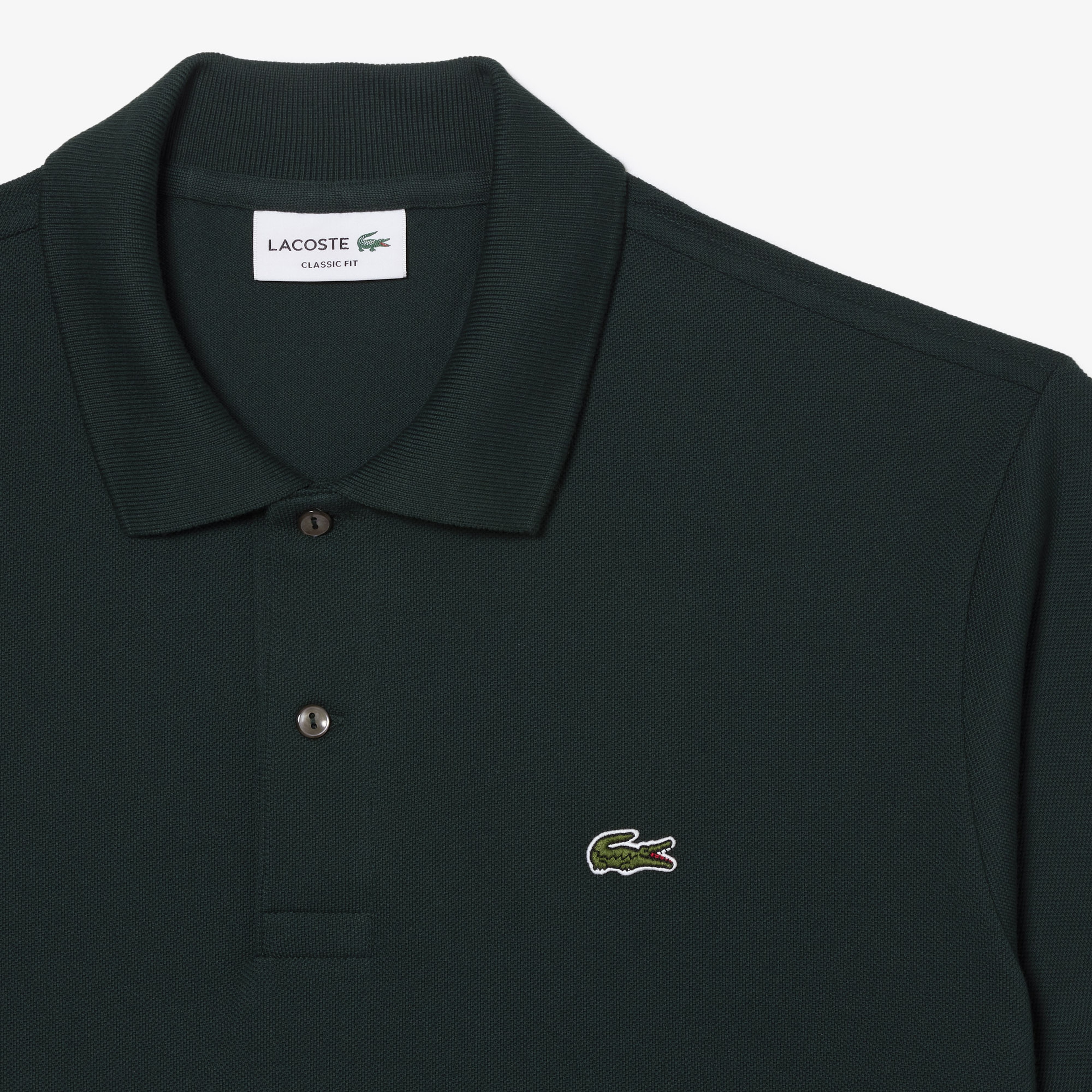 L.12.12 Erkek Classic Fit Koyu Yeşil Polo