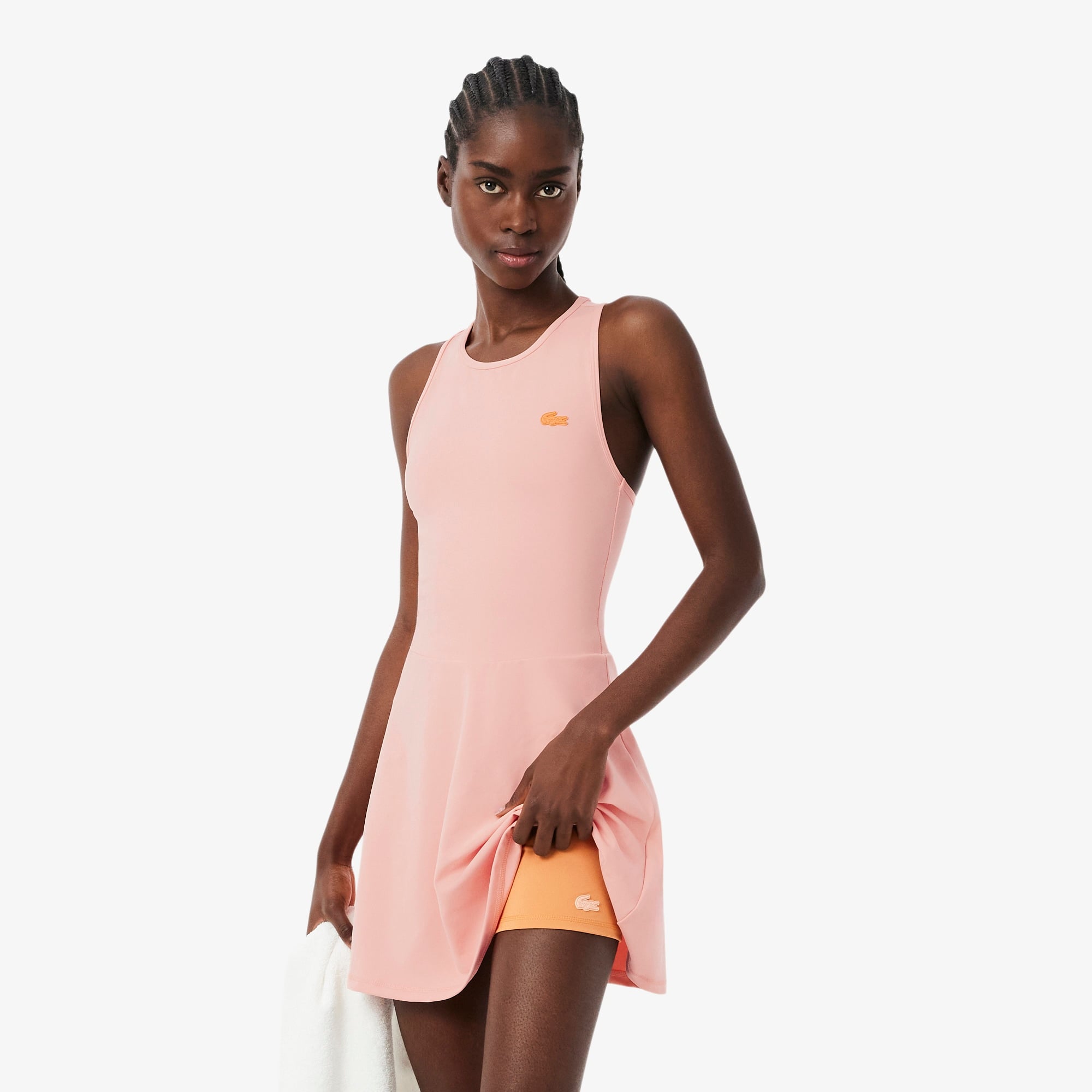 Kadın Kolsuz Bisiklet Yaka Ultra Dry Pembe Elbise
