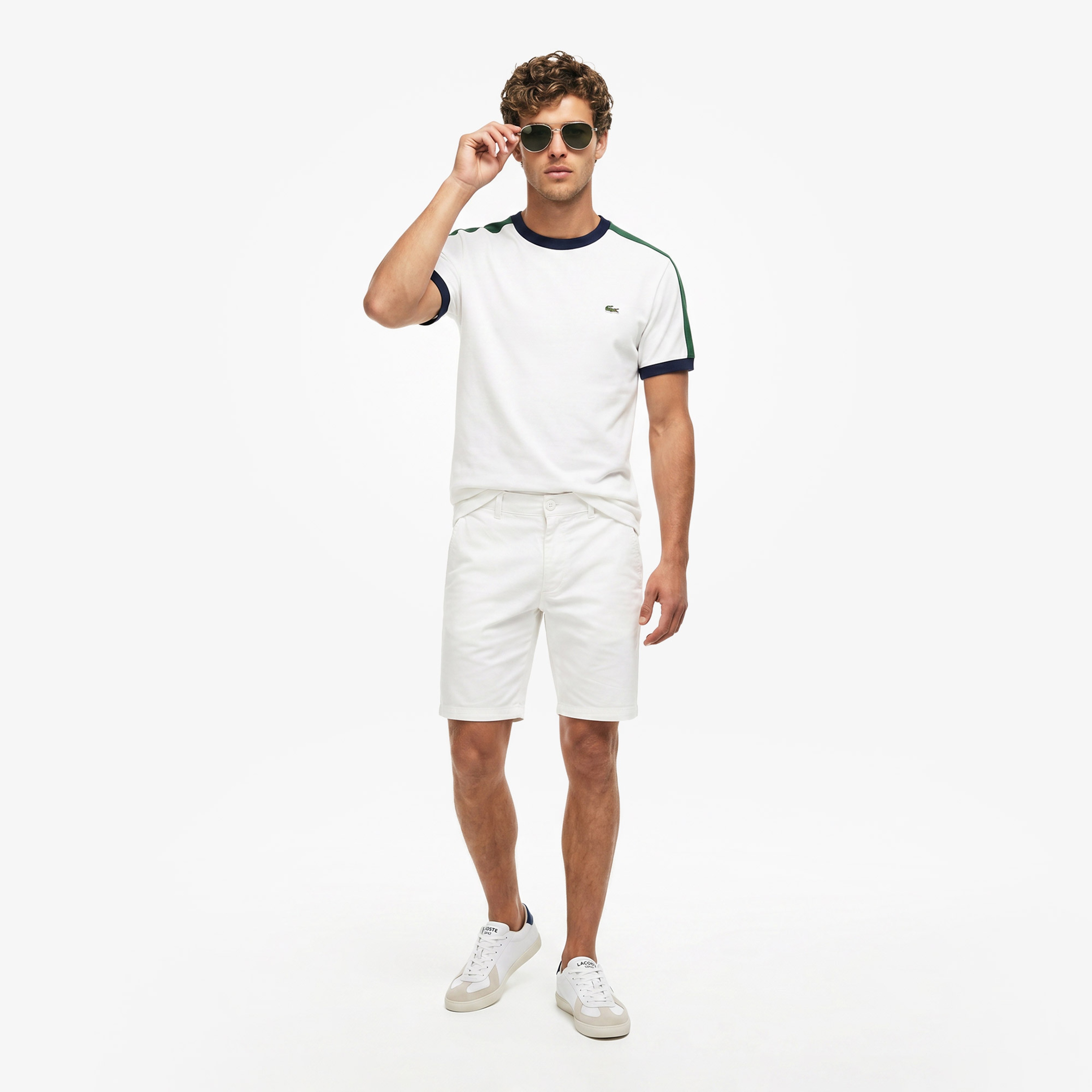 Erkek Regular Fit Bisiklet Yaka Renk Bloklu Beyaz T-Shirt Erkek Regular Fit Bisiklet Yaka Renk Bloklu Beyaz T-Shirt