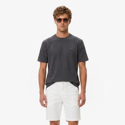 Erkek Relaxed Fit Bisiklet Yaka Koyu Gri T-Shirt Gri