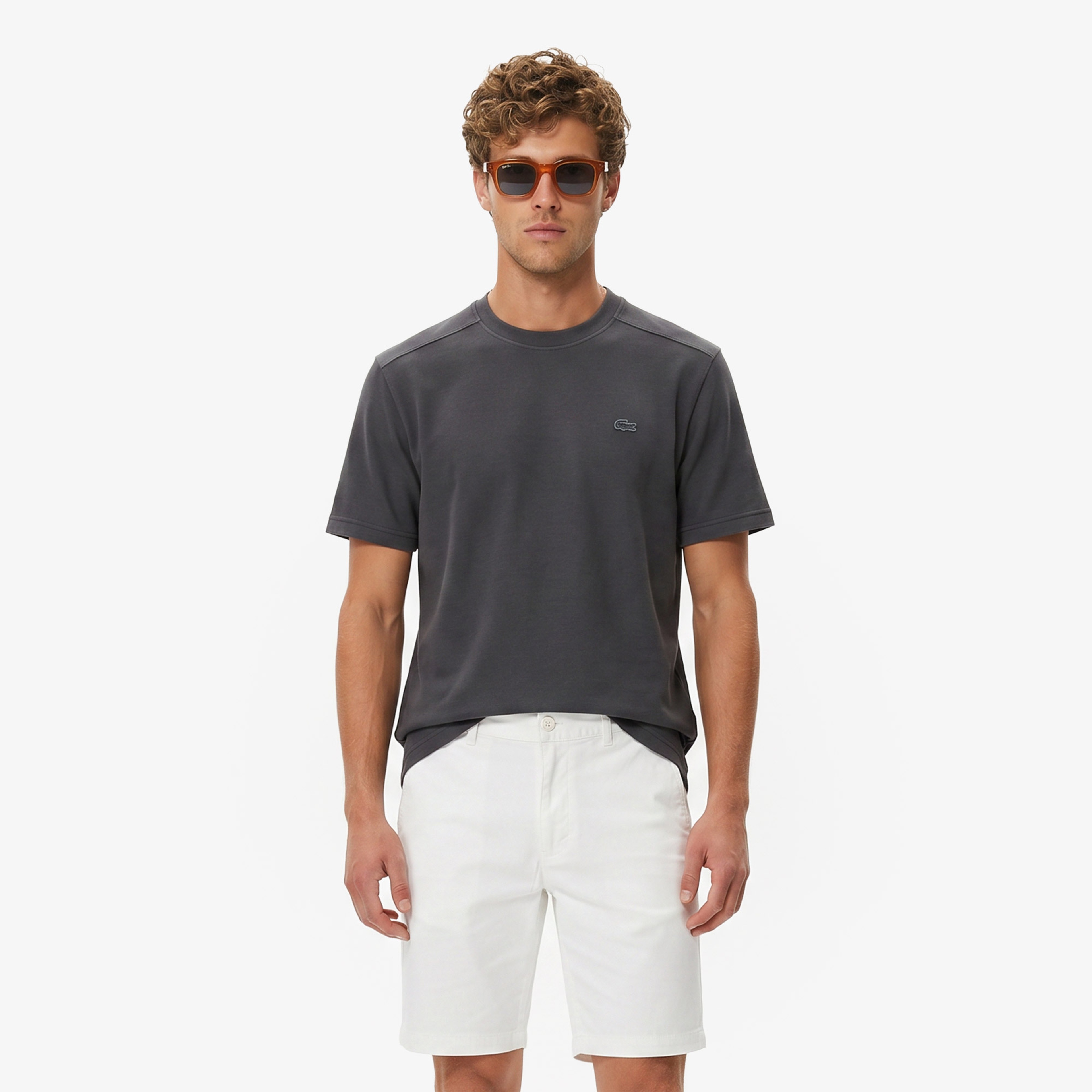 Erkek Relaxed Fit Bisiklet Yaka Koyu Gri T-Shirt Erkek Relaxed Fit Bisiklet Yaka Koyu Gri T-Shirt
