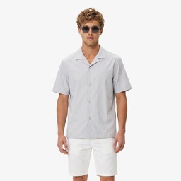 Erkek Relaxed Fit Kısa Kollu Gri Gömlek Gri