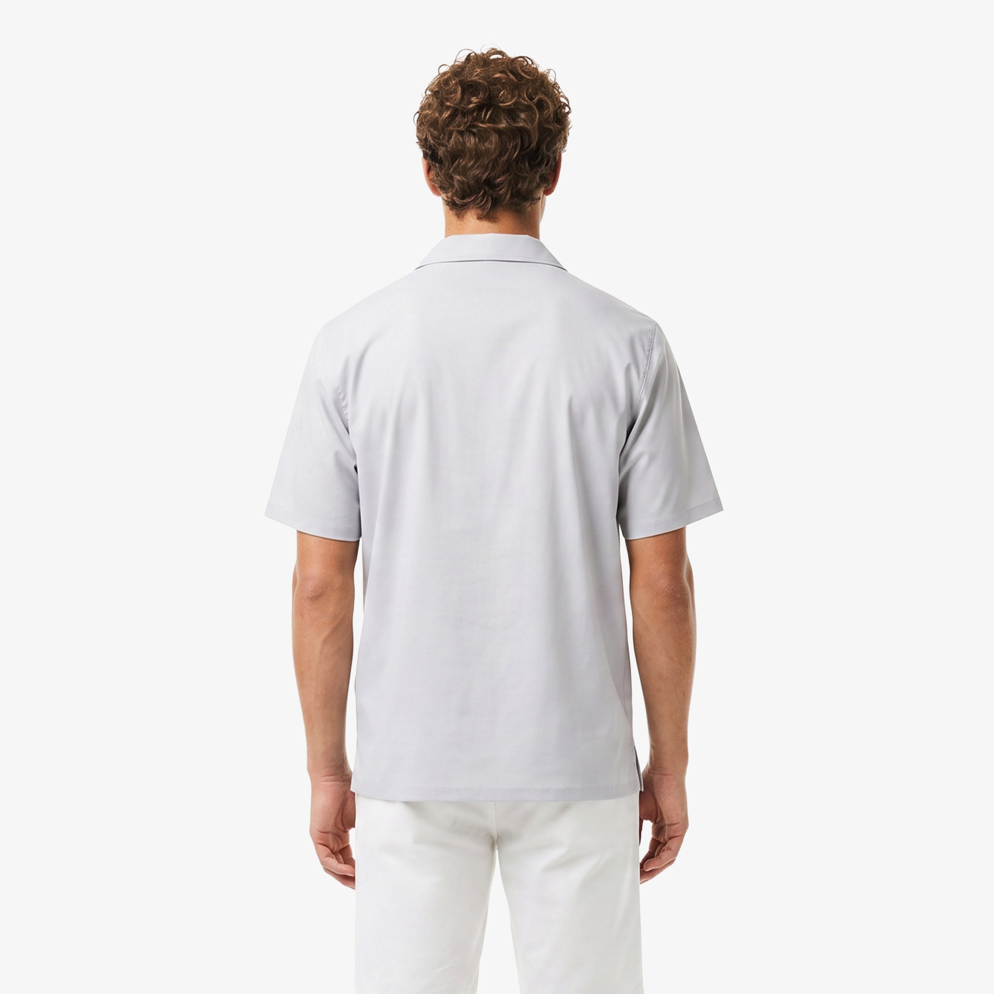 Erkek Relaxed Fit Kısa Kollu Gri Gömlek