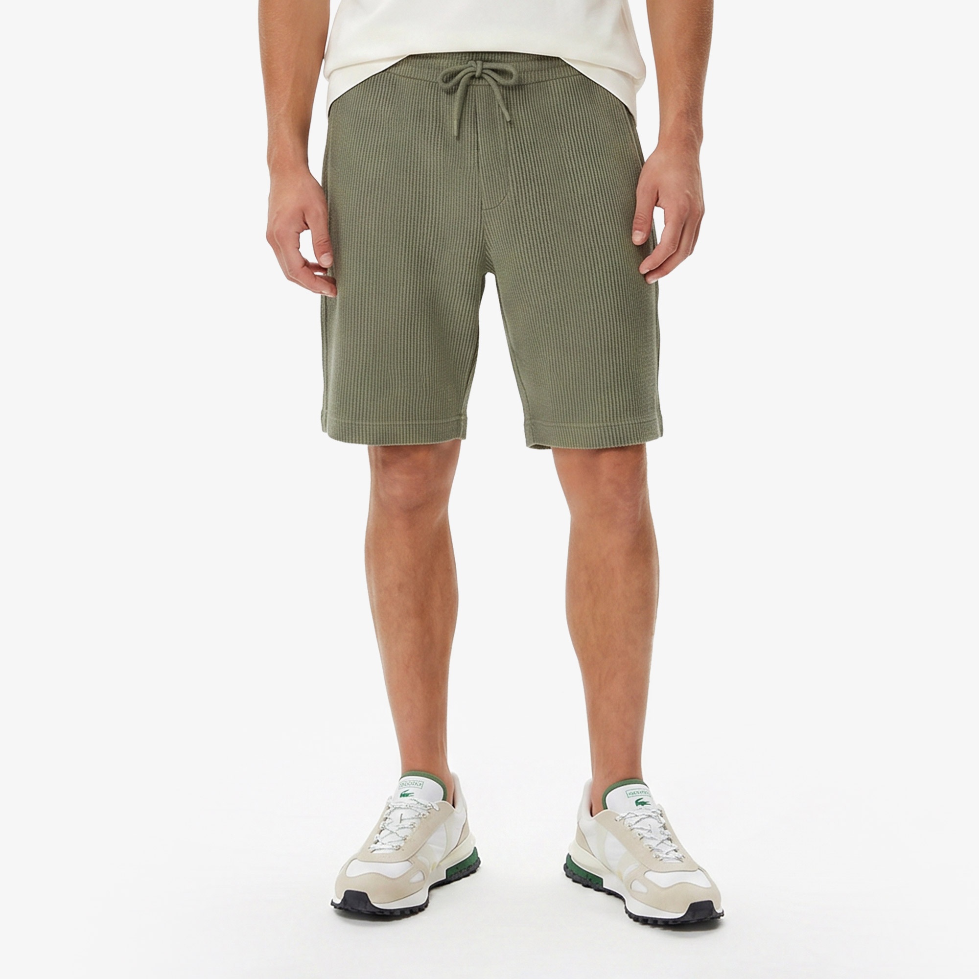 Erkek Relaxed Fit Haki Bermuda Şort