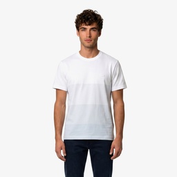 Erkek Regular Fit Bisiklet Yaka Renk Bloklu Mavi T-Shirt Mavi
