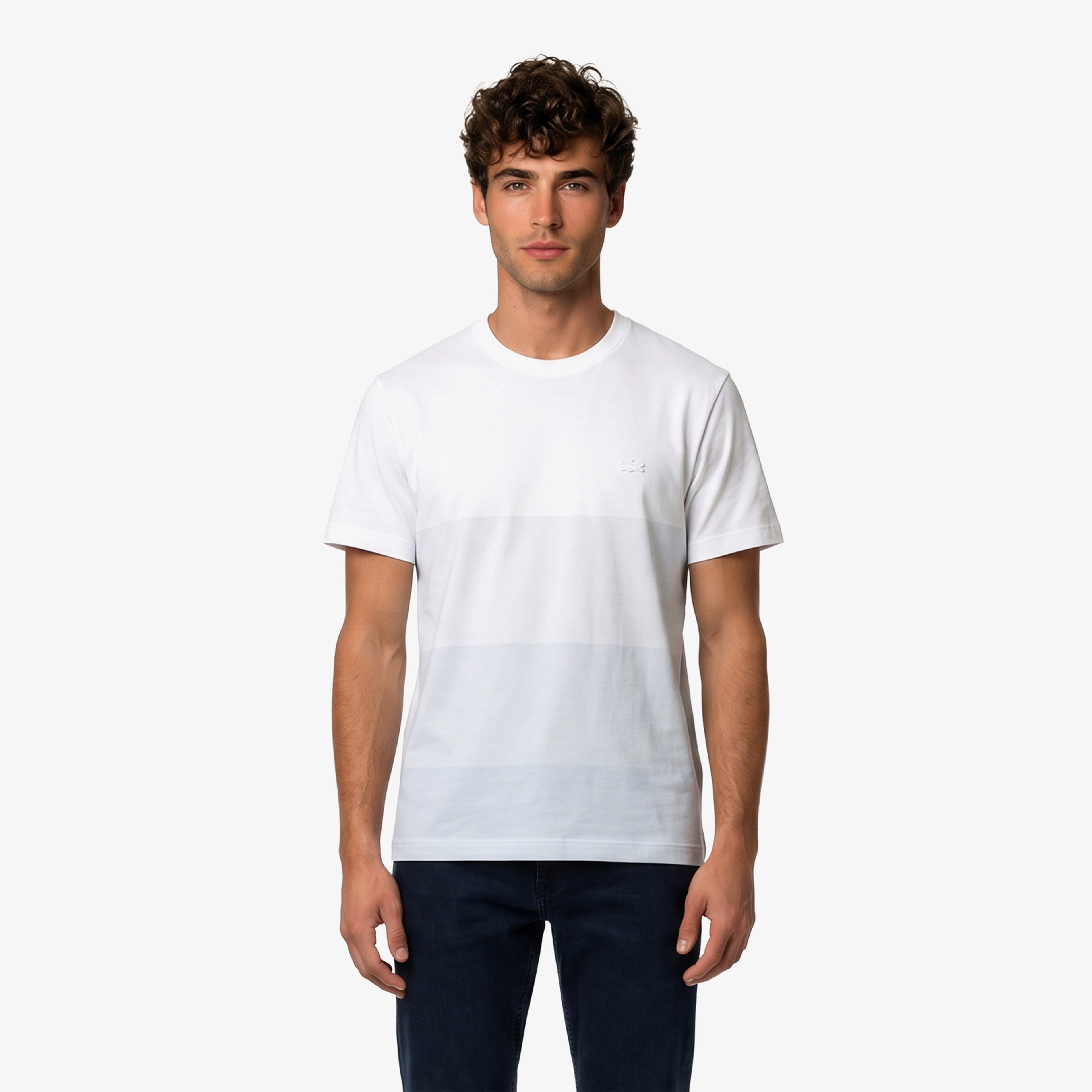 Erkek Regular Fit Bisiklet Yaka Renk Bloklu Mavi T-Shirt Erkek Regular Fit Bisiklet Yaka Renk Bloklu Mavi T-Shirt