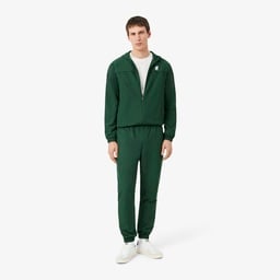 Lacoste x Novak Djokovic The GOAT Erkek Regular Fit Kapüşonlu Yeşil Yağmurluk Yeşil
