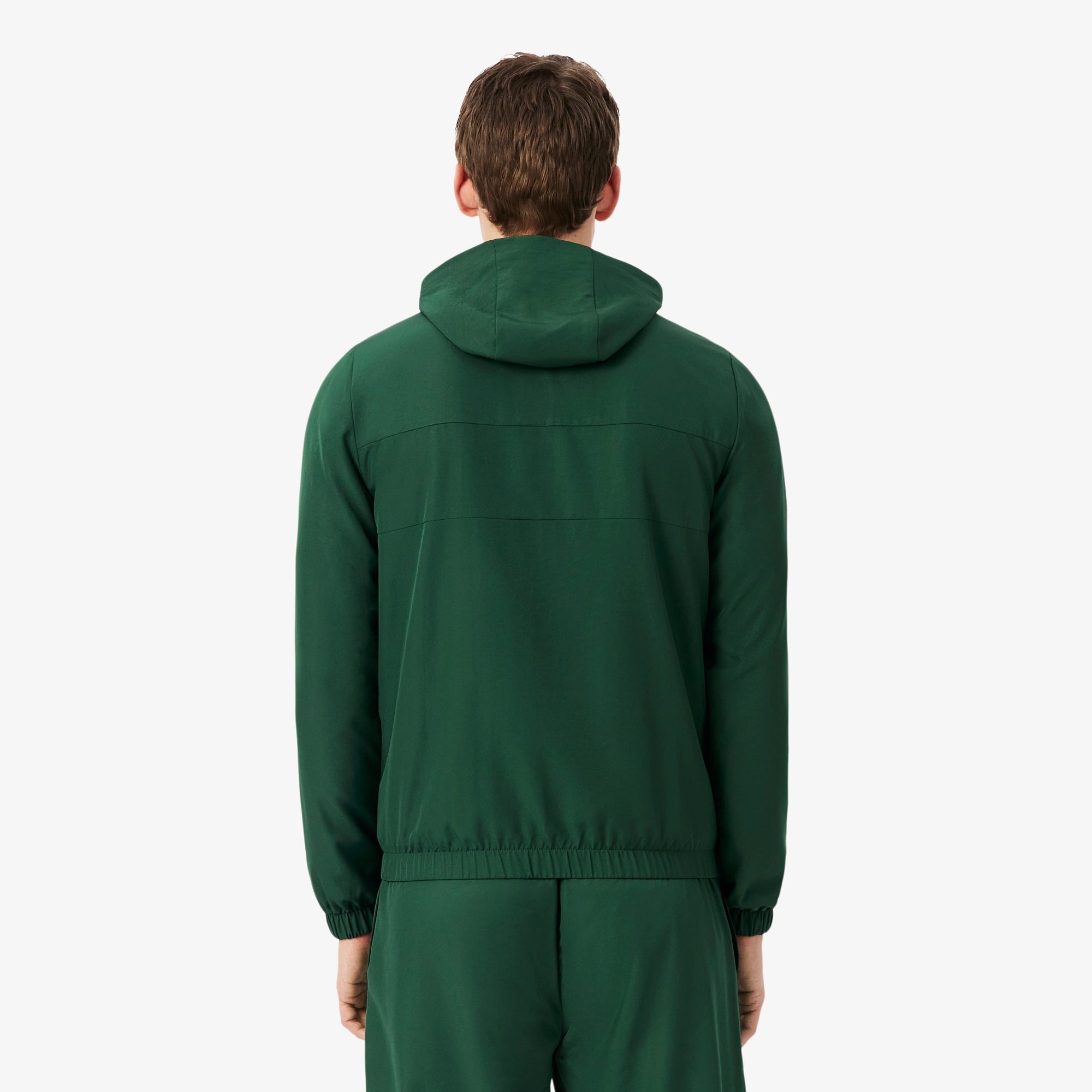 Lacoste x Novak Djokovic The GOAT Erkek Regular Fit Kapüşonlu Yeşil Yağmurluk