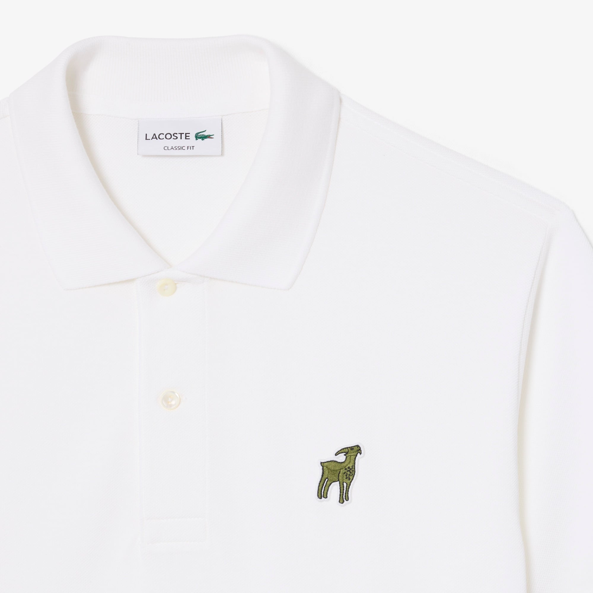 Lacoste x Novak Djokovic The GOAT Erkek Classic Fit Beyaz Polo