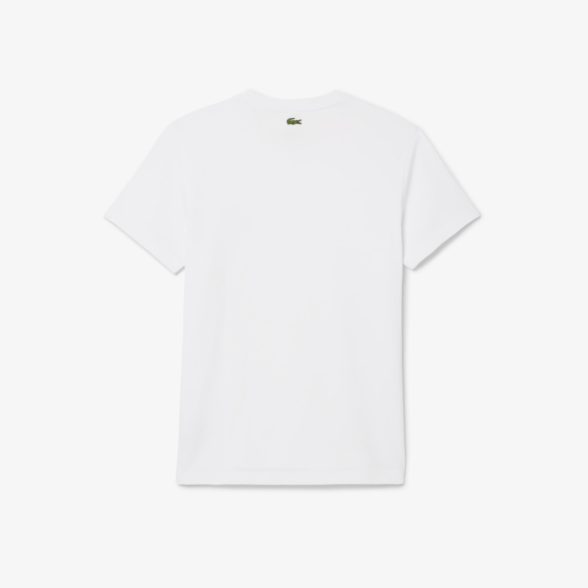 Lacoste x Novak Djokovic The GOAT Erkek Regular Fit Bisiklet Yaka Beyaz T-Shirt