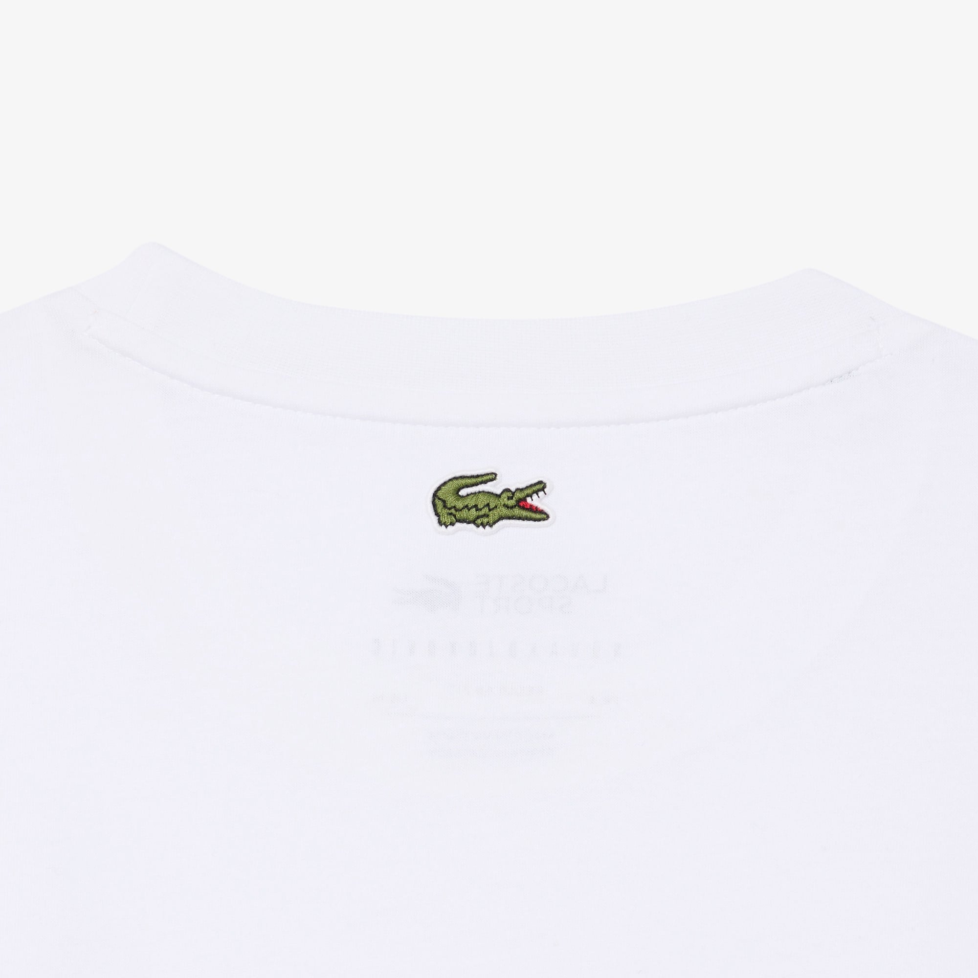 Lacoste x Novak Djokovic The GOAT Erkek Regular Fit Bisiklet Yaka Beyaz T-Shirt