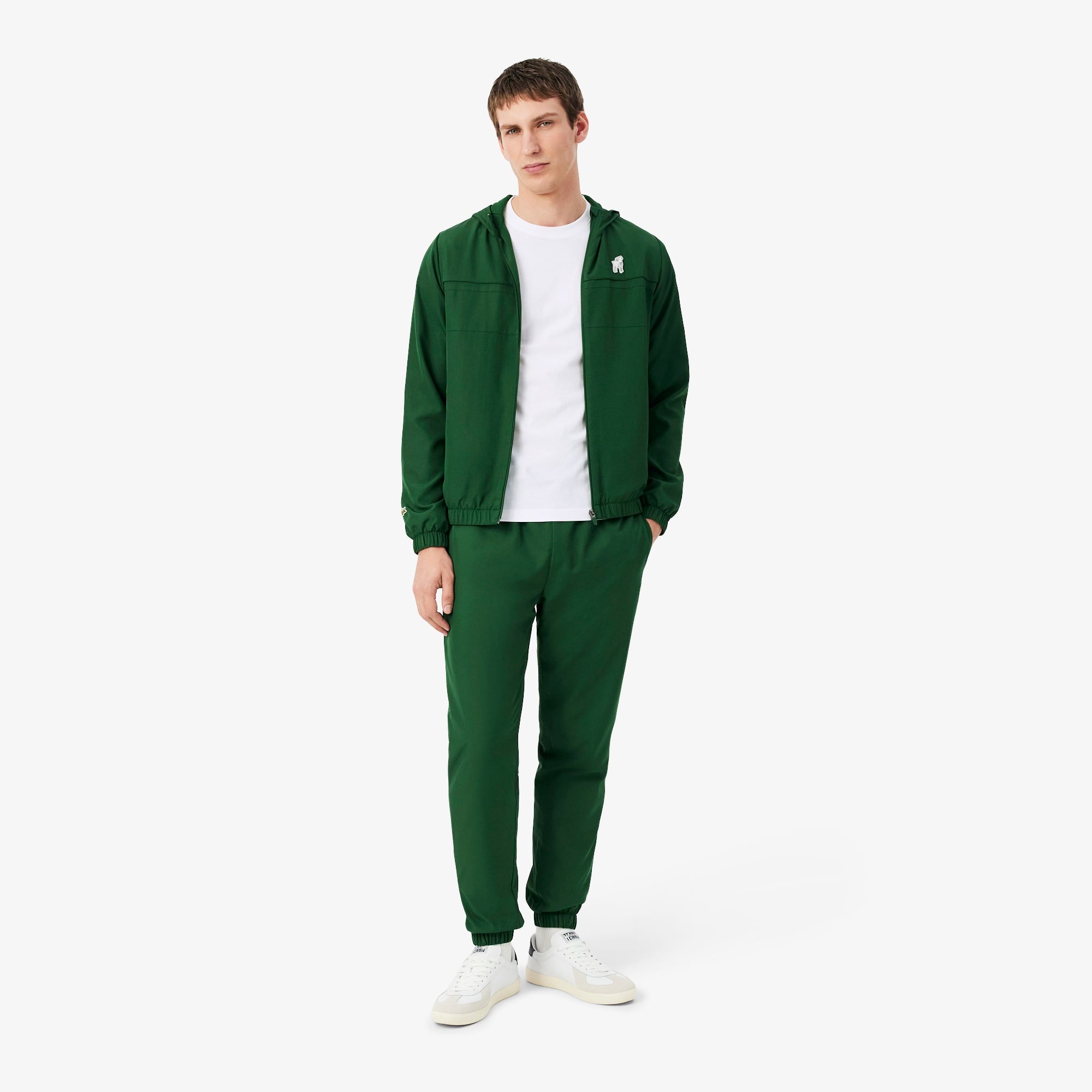 Lacoste x Novak Djokovic The GOAT Erkek Regular Fit Bisiklet Yaka Beyaz T-Shirt