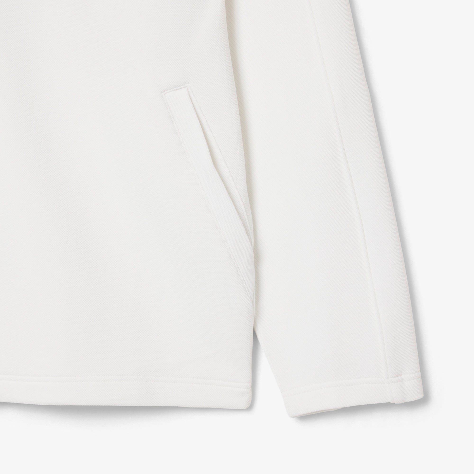 Lacoste x Novak Djokovic The GOAT Erkek Regular Fit Fermuarlı Beyaz Sweatshirt