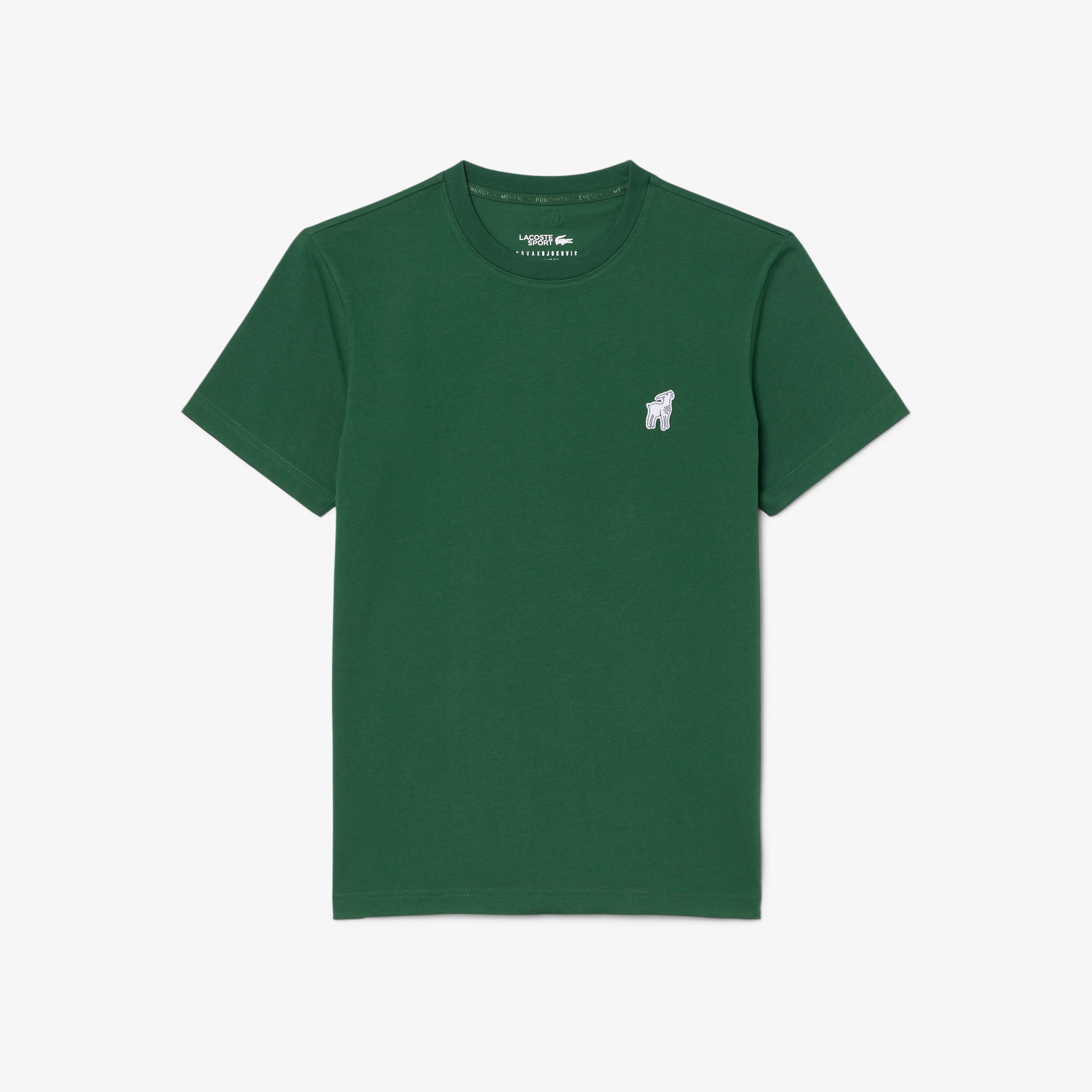 Lacoste x Novak Djokovic The GOAT Erkek Regular Fit Bisiklet Yaka Yeşil T-Shirt Lacoste x Novak Djokovic The GOAT Erkek Regular Fit Bisiklet Yaka Yeşil T-Shirt