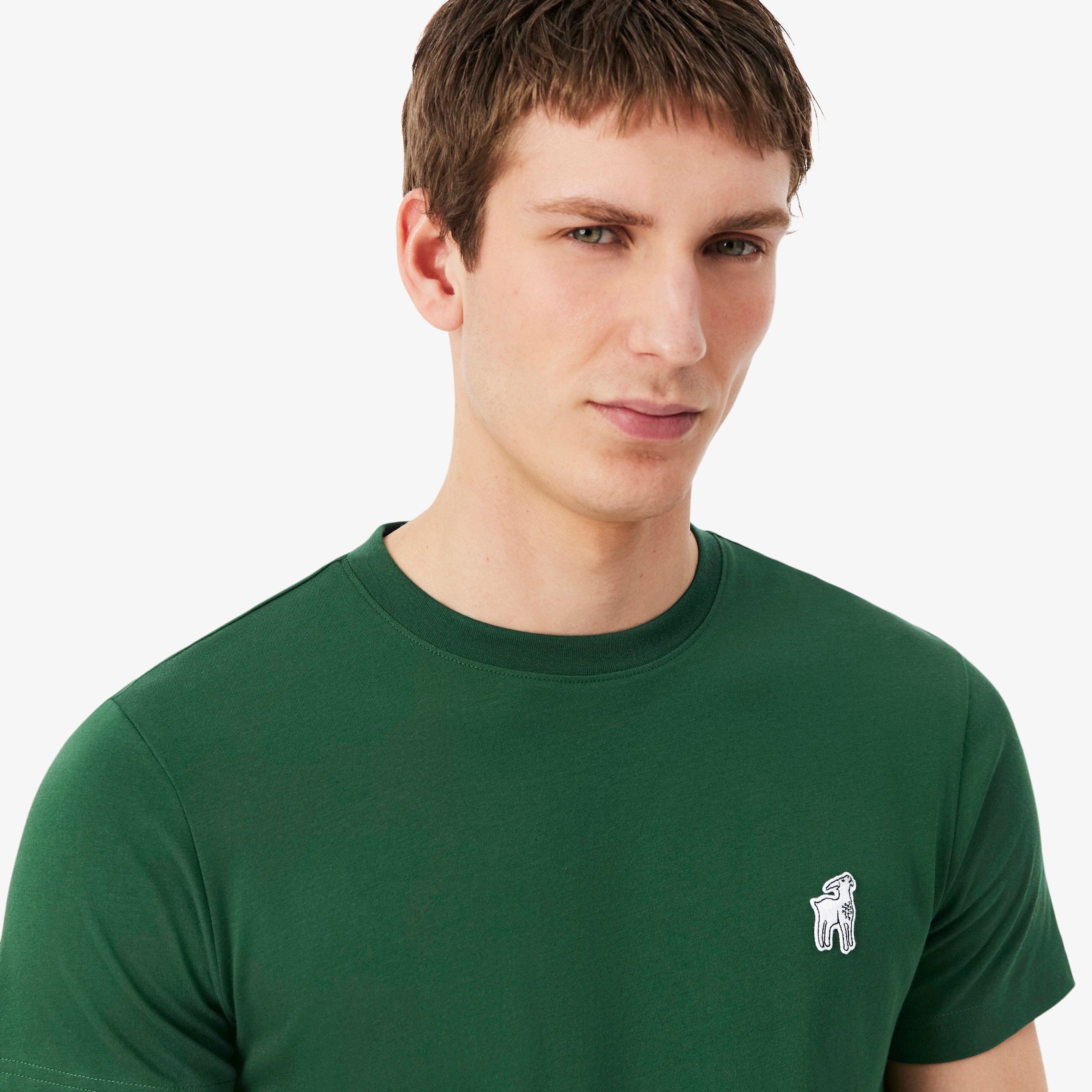 Lacoste x Novak Djokovic The GOAT Erkek Regular Fit Bisiklet Yaka Yeşil T-Shirt Lacoste x Novak Djokovic The GOAT Erkek Regular Fit Bisiklet Yaka Yeşil T-Shirt