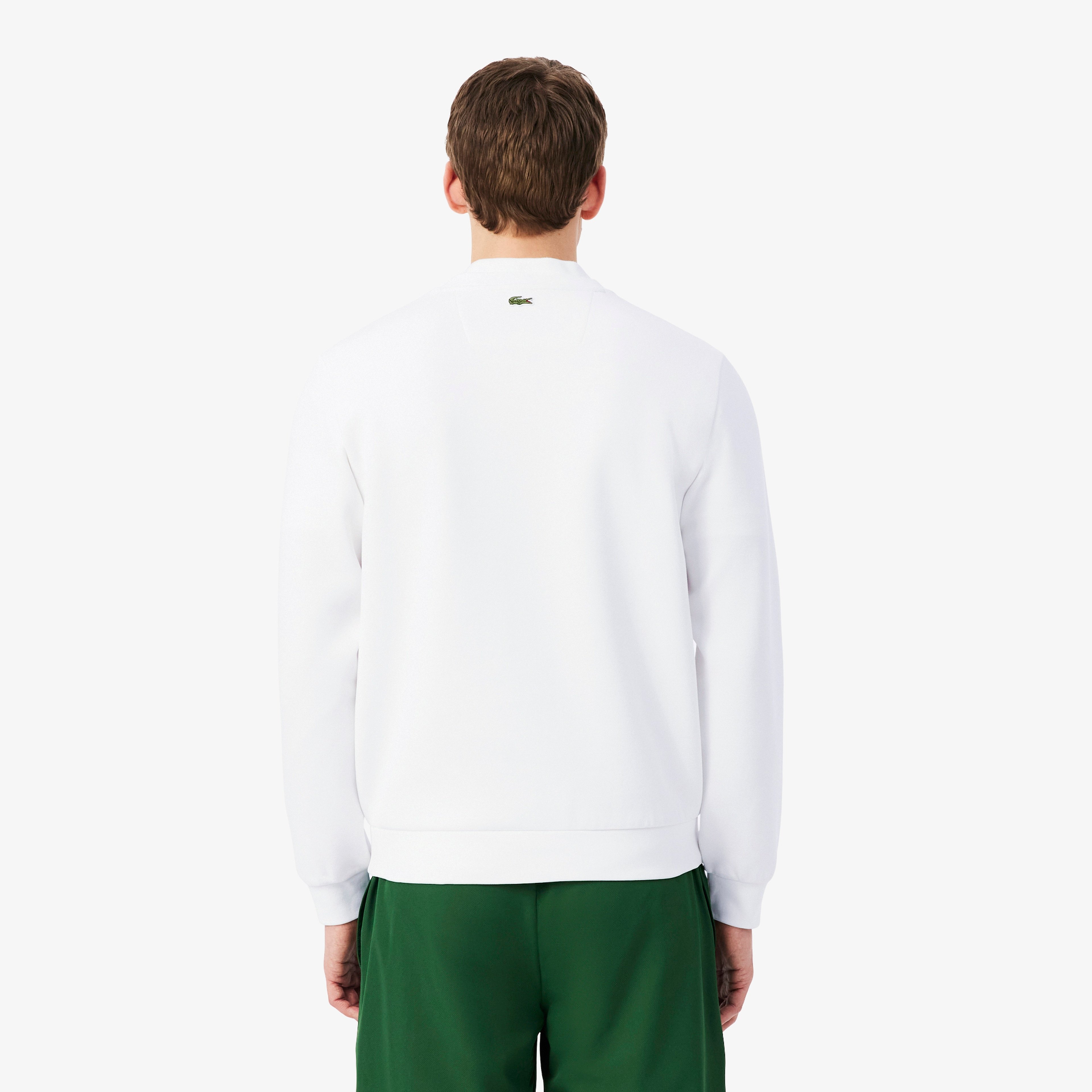 Lacoste x Novak Djokovic The GOAT Erkek Regular Fit Bisiklet Yaka Beyaz Sweatshirt Lacoste x Novak Djokovic The GOAT Erkek Regular Fit Bisiklet Yaka Beyaz Sweatshirt