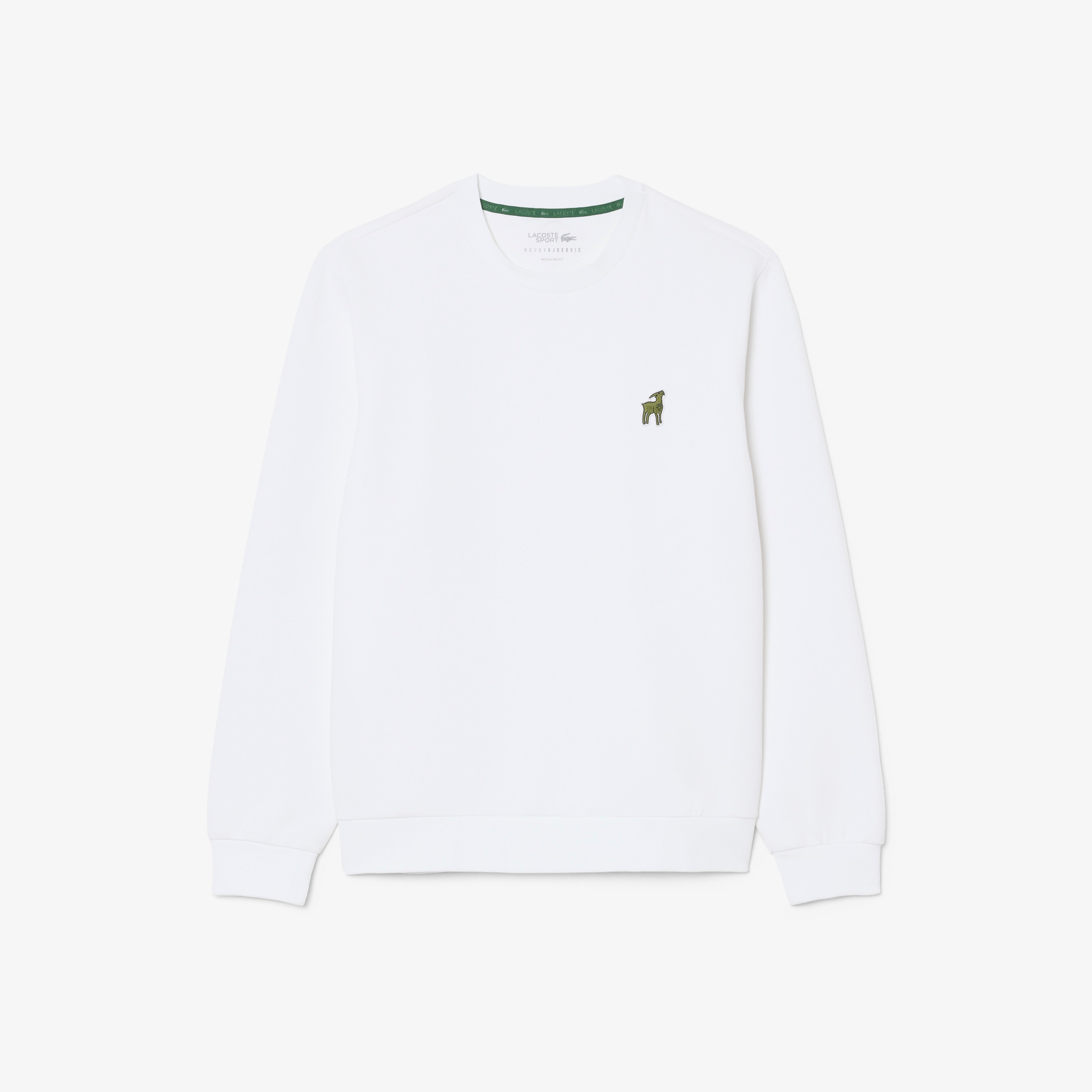 Lacoste x Novak Djokovic The GOAT Erkek Regular Fit Bisiklet Yaka Beyaz Sweatshirt Lacoste x Novak Djokovic The GOAT Erkek Regular Fit Bisiklet Yaka Beyaz Sweatshirt