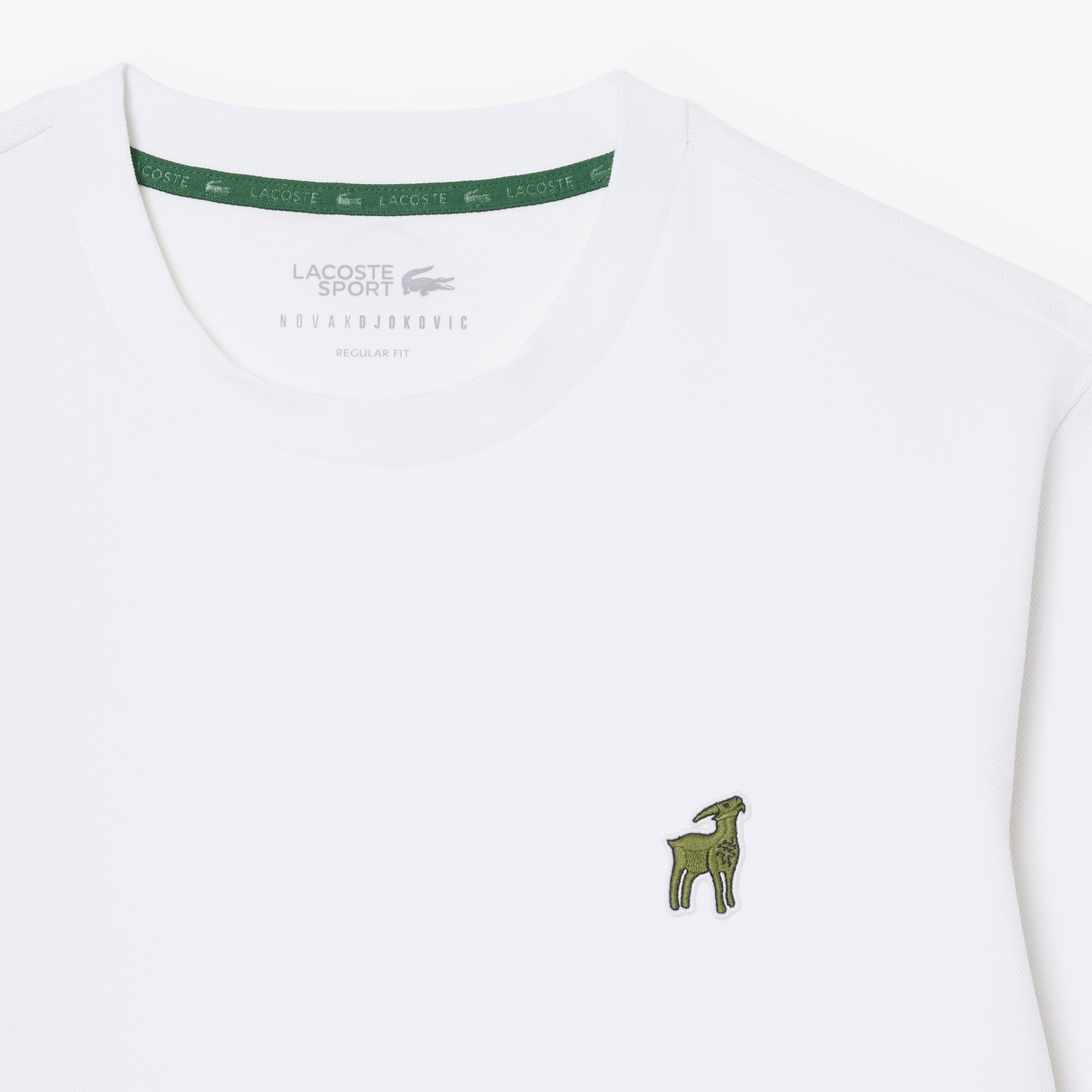 Lacoste x Novak Djokovic The GOAT Erkek Regular Fit Bisiklet Yaka Beyaz Sweatshirt Lacoste x Novak Djokovic The GOAT Erkek Regular Fit Bisiklet Yaka Beyaz Sweatshirt