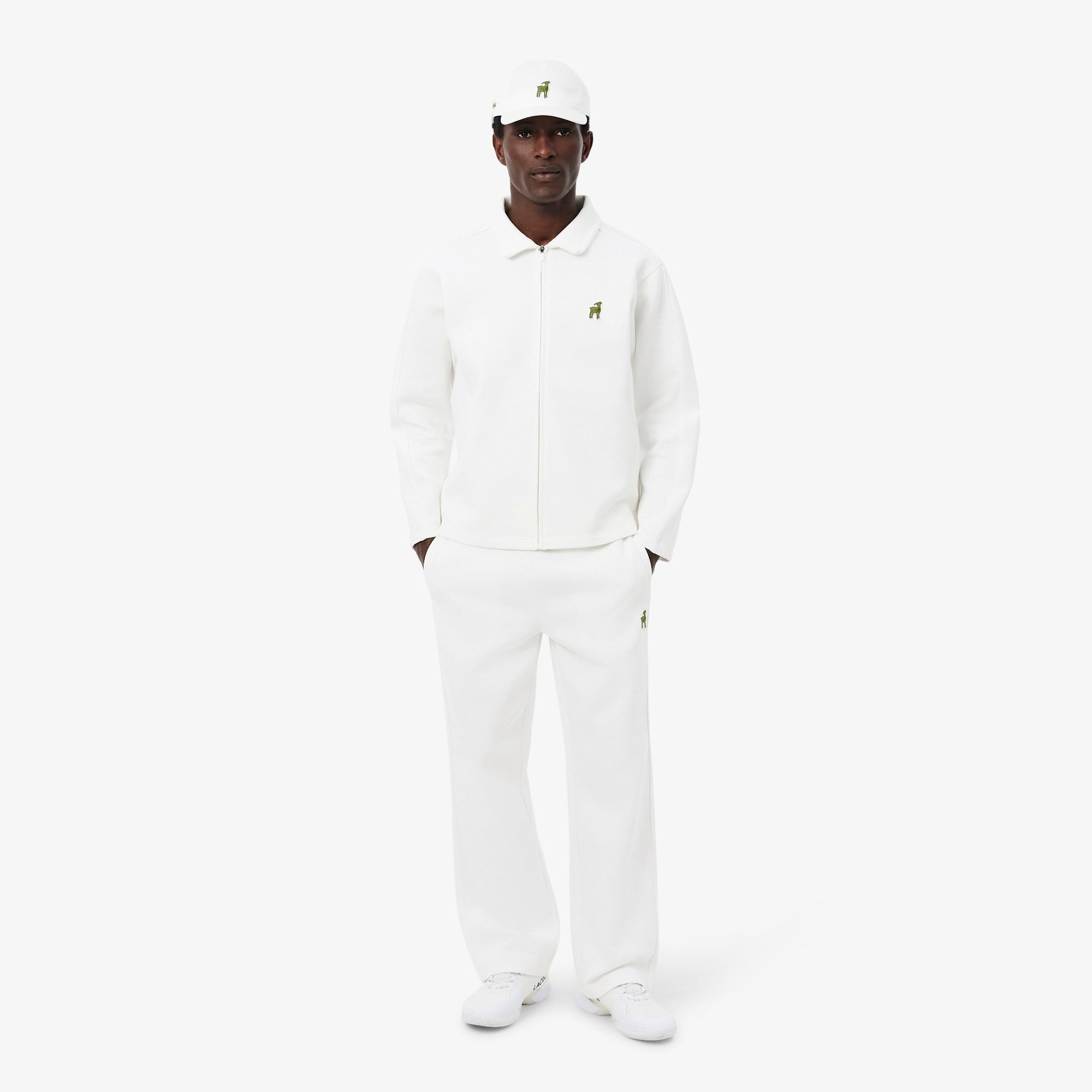 Lacoste x Novak Djokovic The GOAT Erkek Beyaz Eşofman Altı
