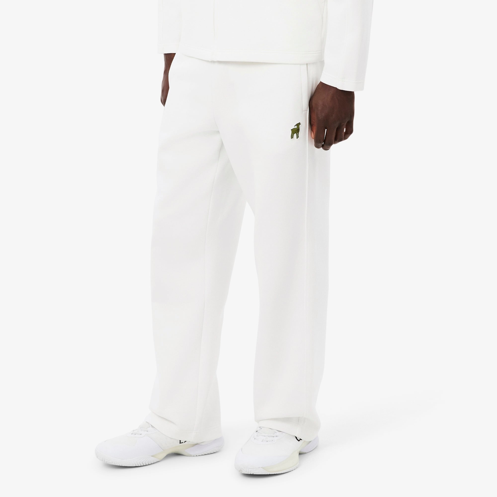 Lacoste x Novak Djokovic The GOAT Erkek Beyaz Eşofman Altı