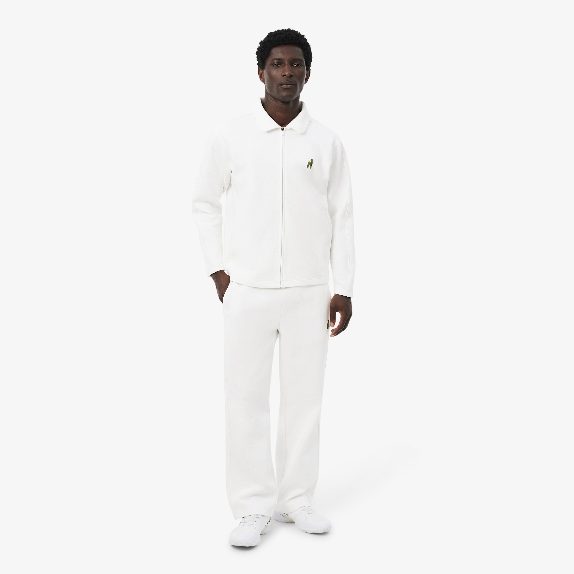 Lacoste x Novak Djokovic The GOAT Erkek Beyaz Eşofman Altı