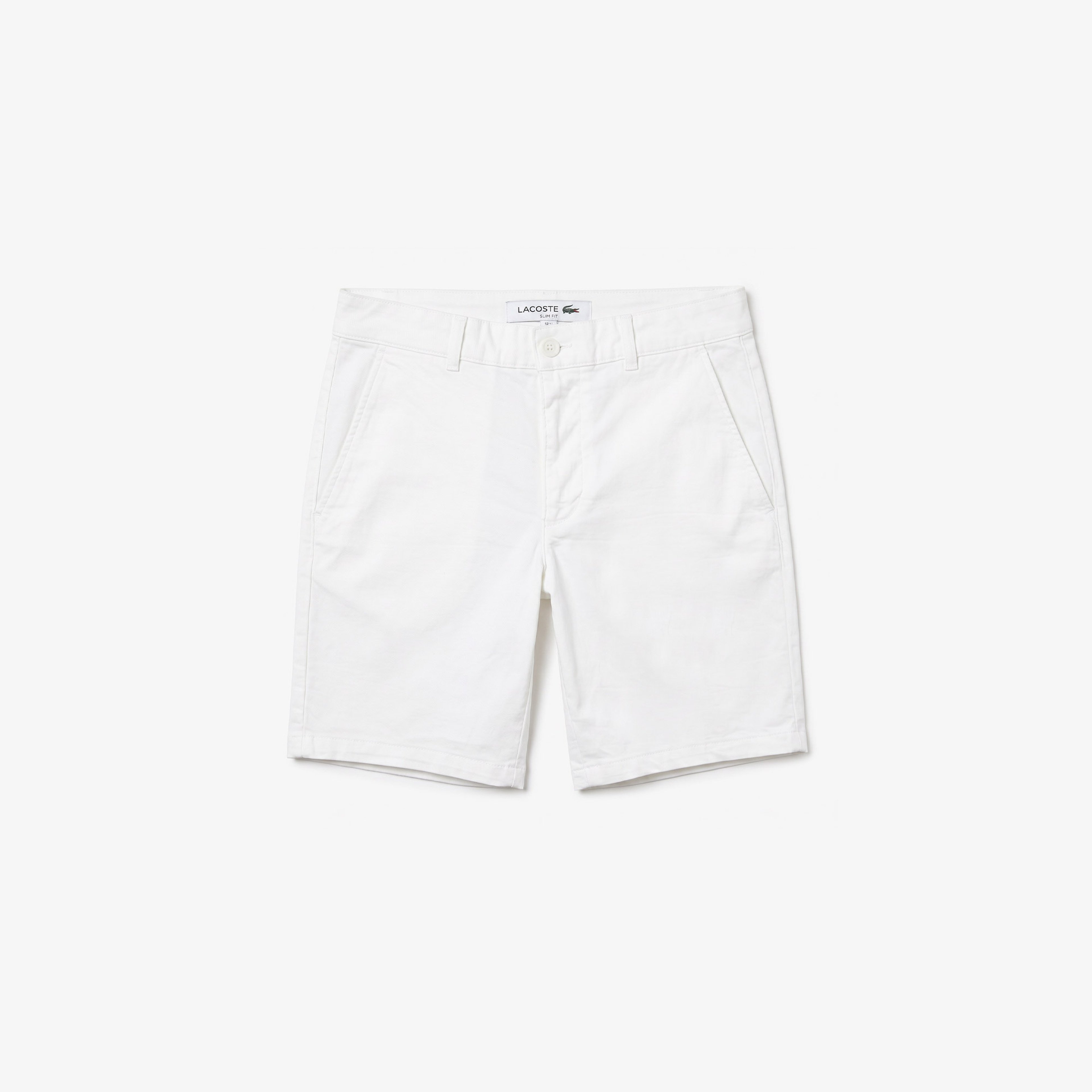 Erkek Slim Fit Beyaz Bermuda Şort Erkek Slim Fit Beyaz Bermuda Şort