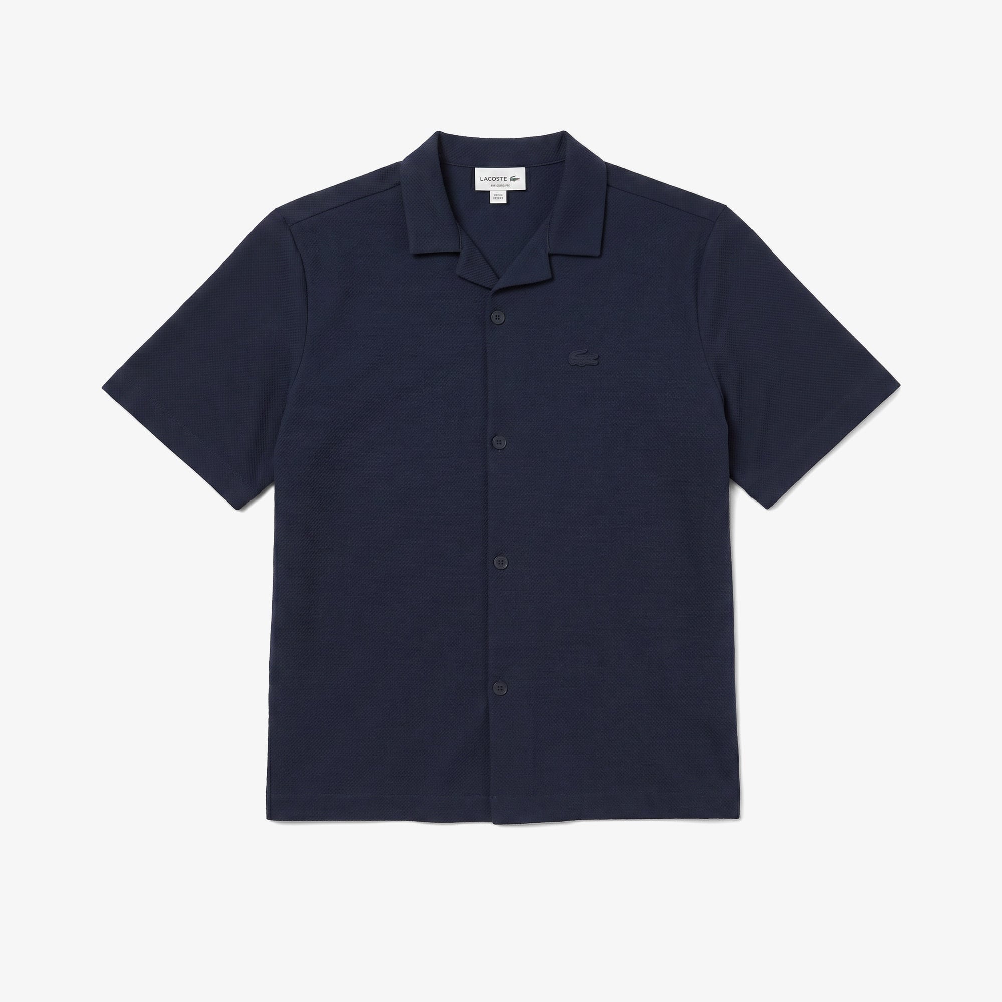 Erkek Relaxed Fit Kısa Kollu Lacivert Gömlek