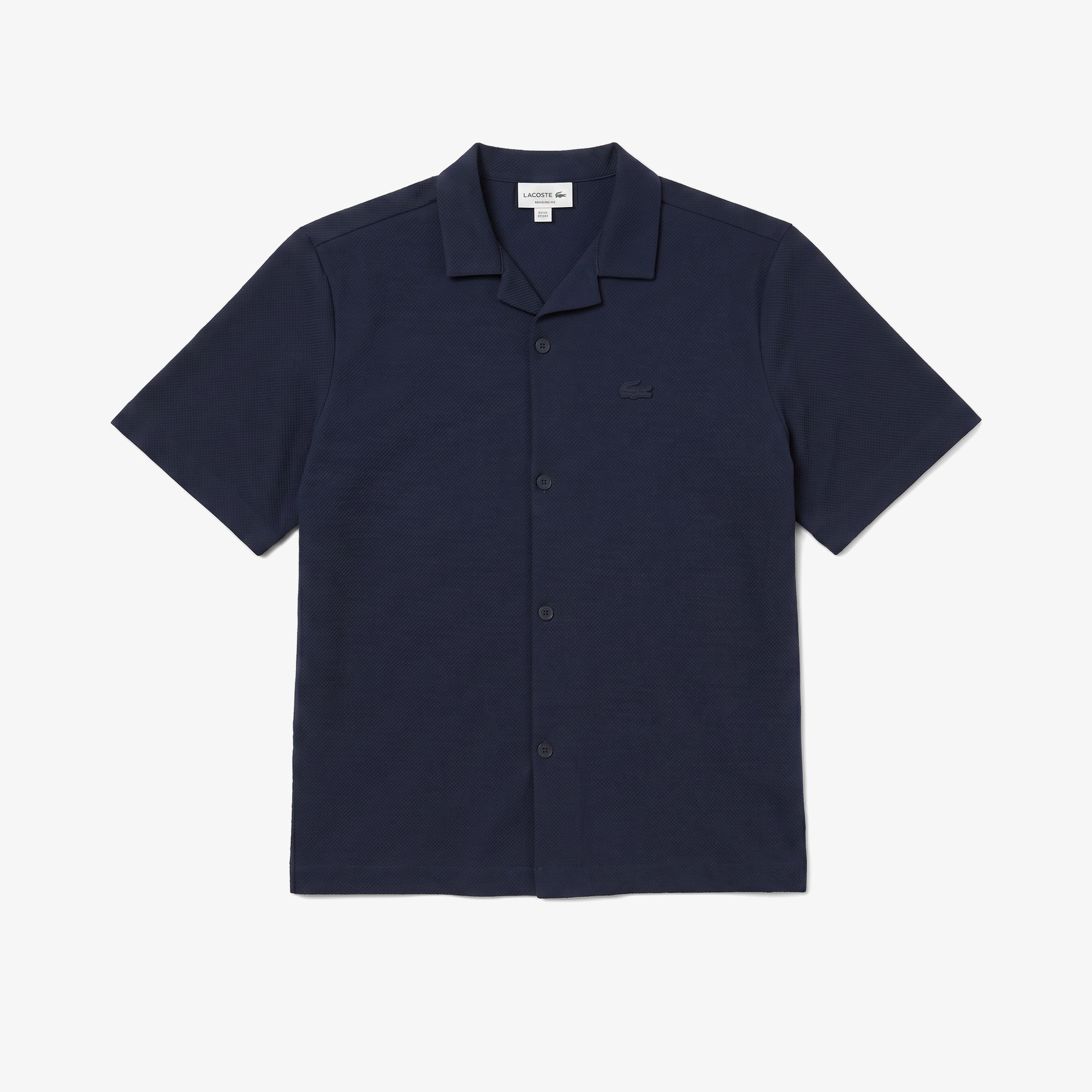 Erkek Relaxed Fit Kısa Kollu Lacivert Gömlek