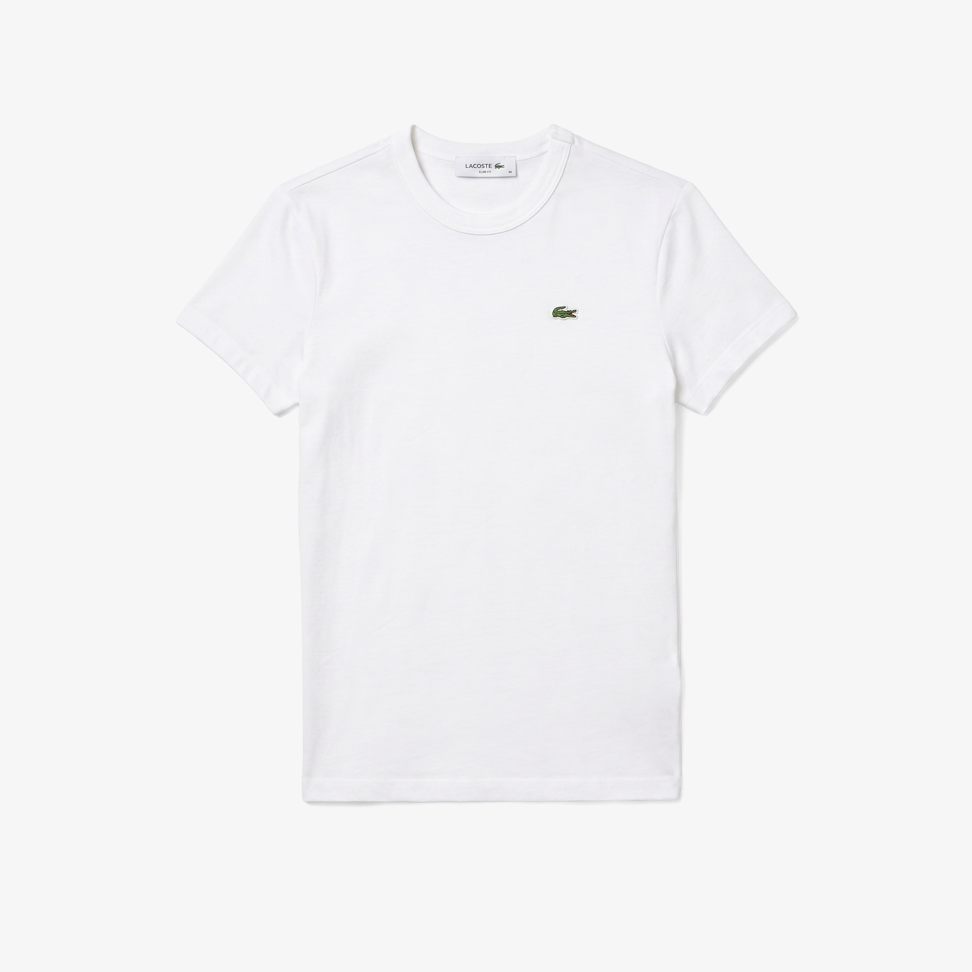Lacoste Kadın Slim Fit Bisiklet Yaka Beyaz T-Shirt görsel 3