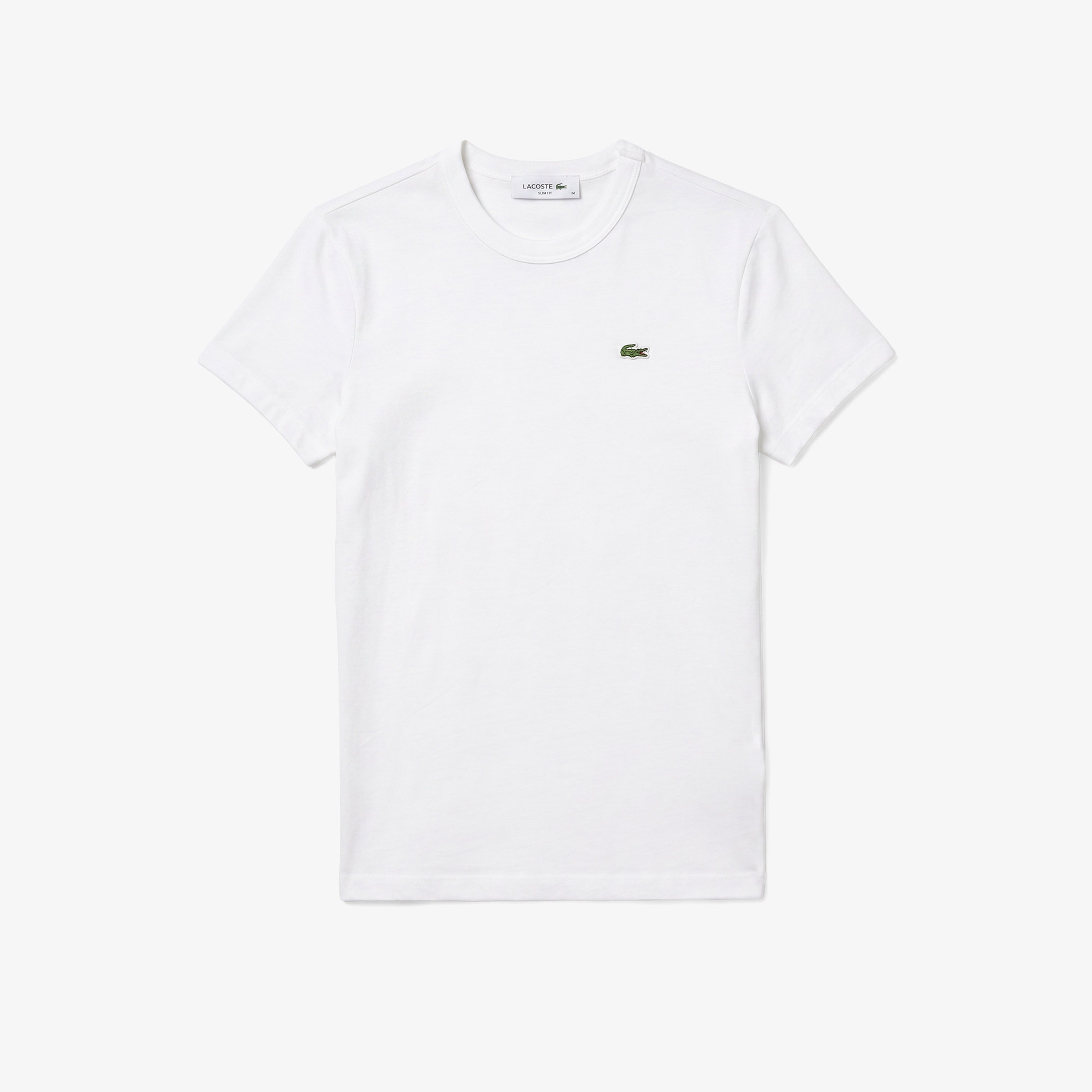 Kadın Slim Fit Bisiklet Yaka Beyaz T-Shirt