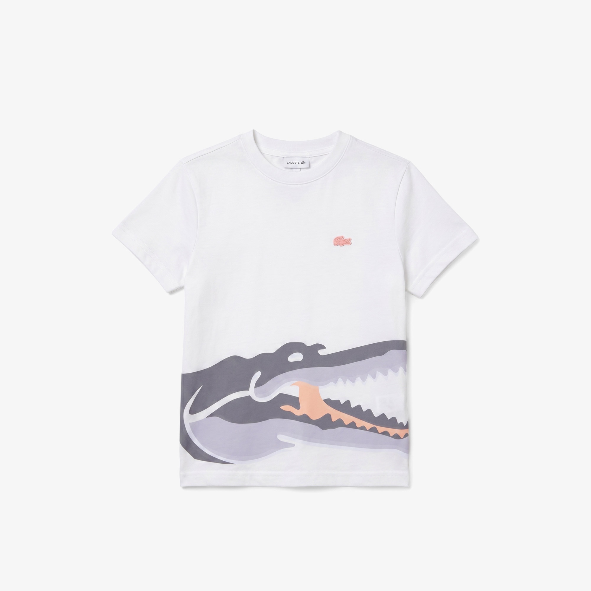 Çocuk Bisiklet Yaka Baskılı Beyaz T-Shirt