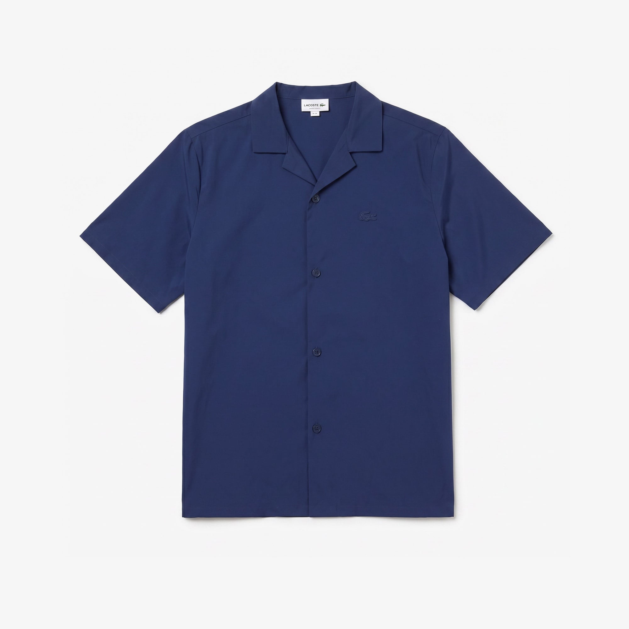 Erkek Relaxed Fit Kısa Kollu Koyu Mavi Gömlek