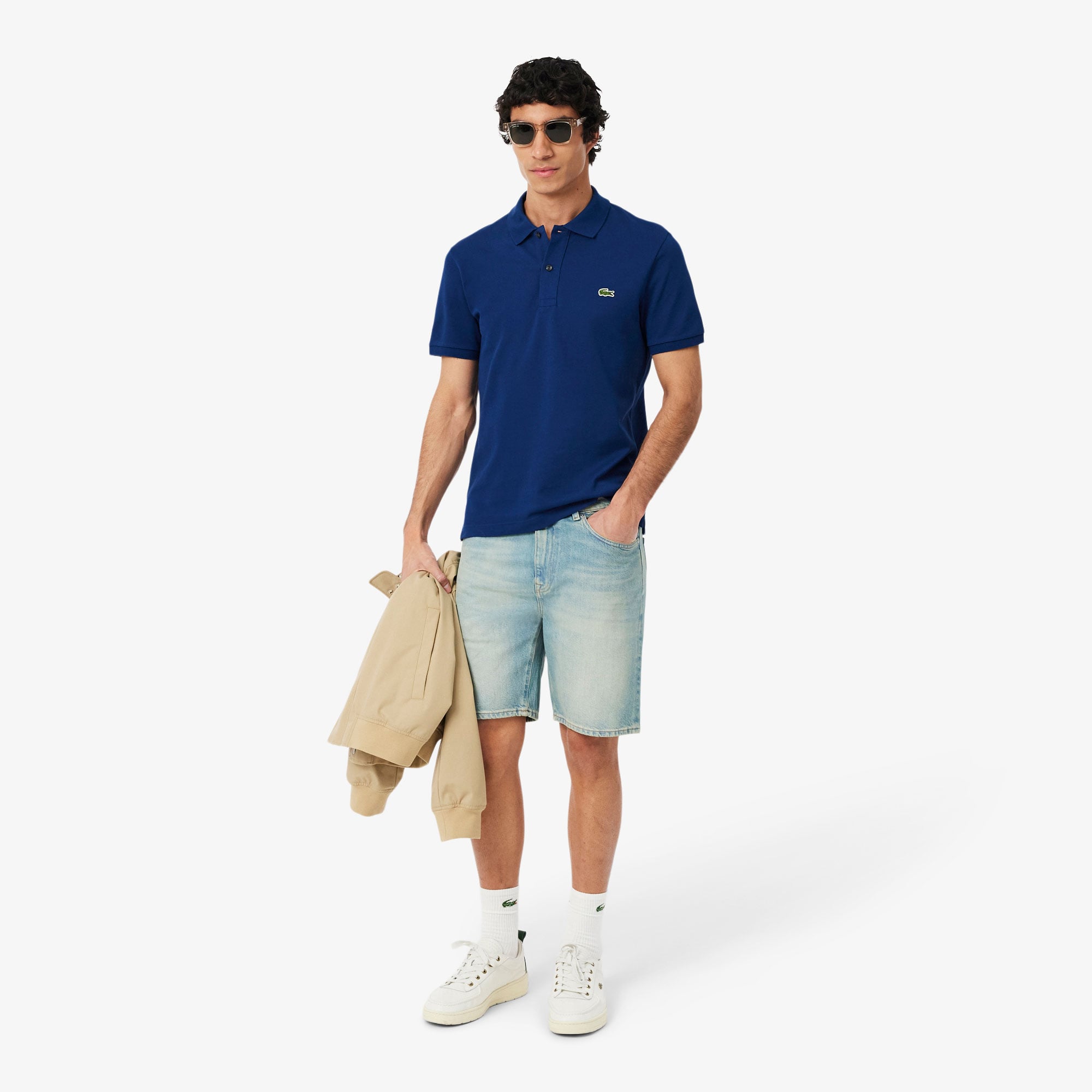 Lacoste L.12.12 Erkek Slim Fit Koyu Mavi Polo görsel 5