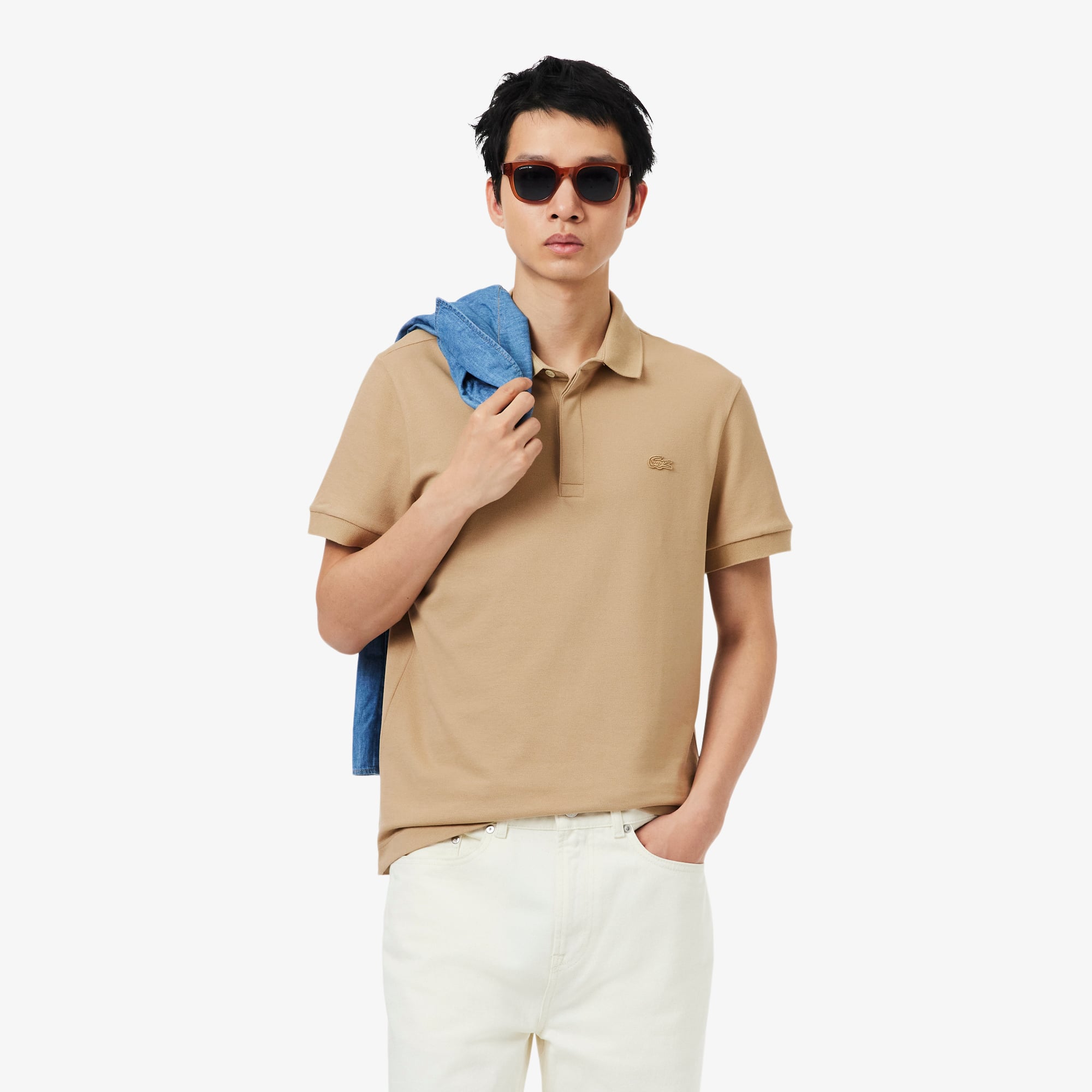 Lacoste Erkek Regular Fit Bej Paris Polo