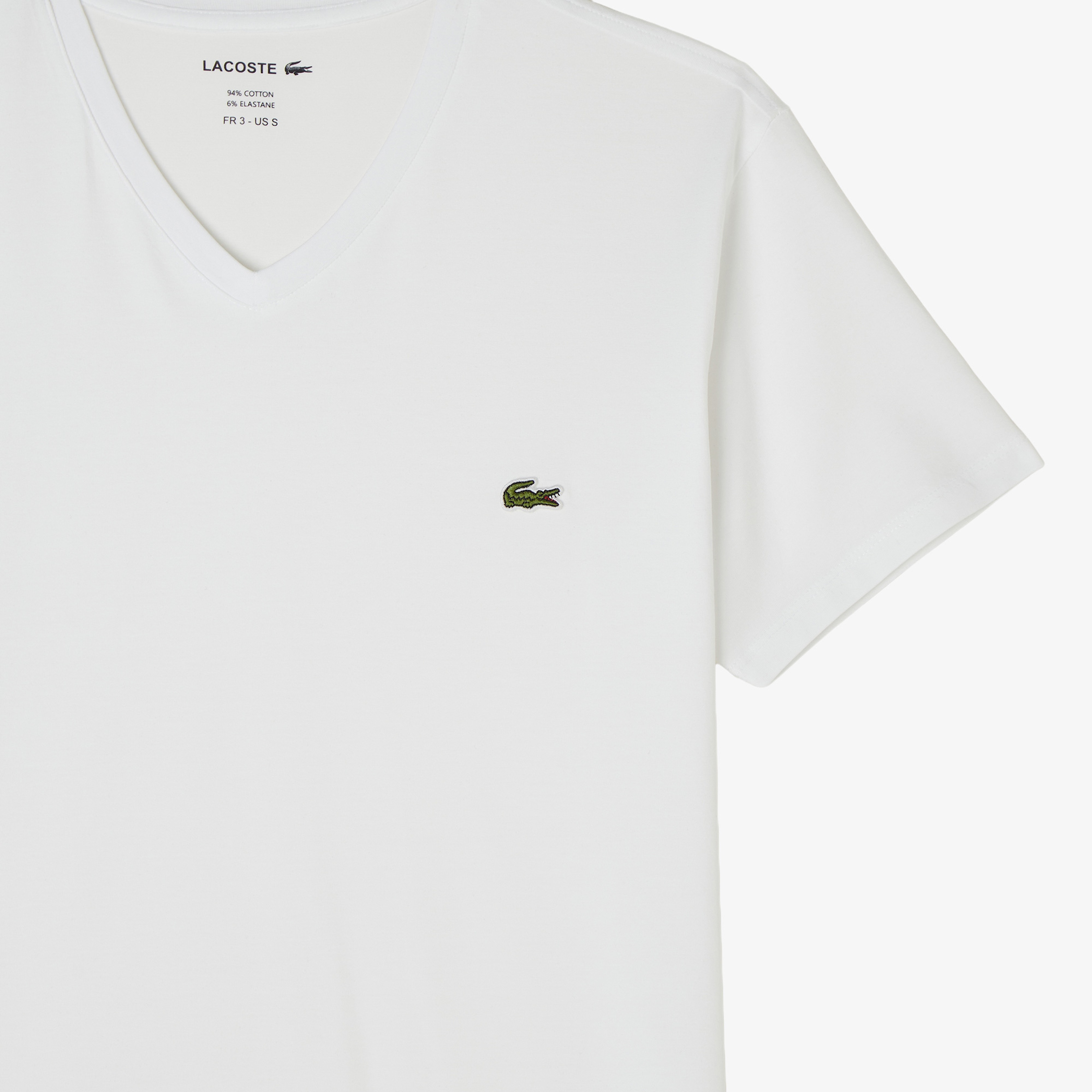 Erkek Slim Fit V Yaka Beyaz T-Shirt Erkek Slim Fit V Yaka Beyaz T-Shirt