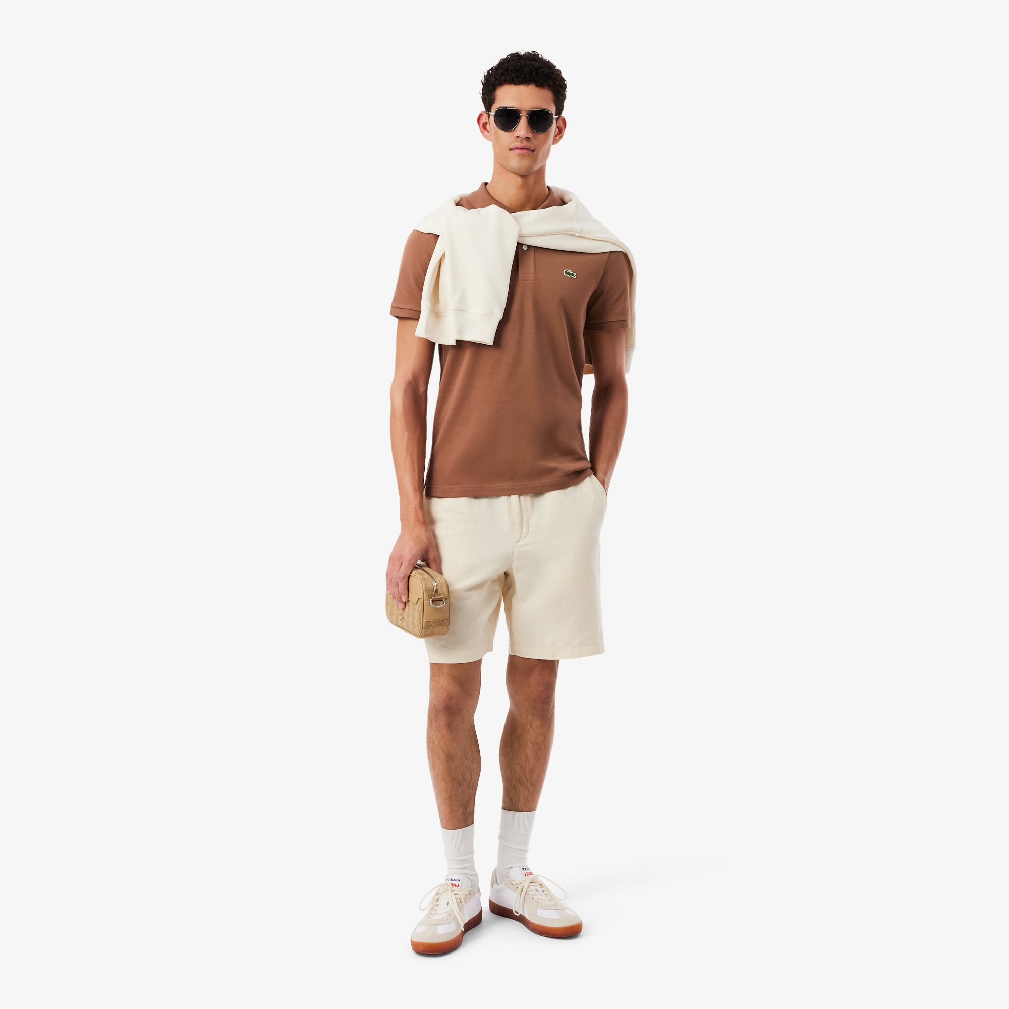 Lacoste L.12.12 Erkek Slim Fit Polo Yaka Kahverengi Polo görsel 5
