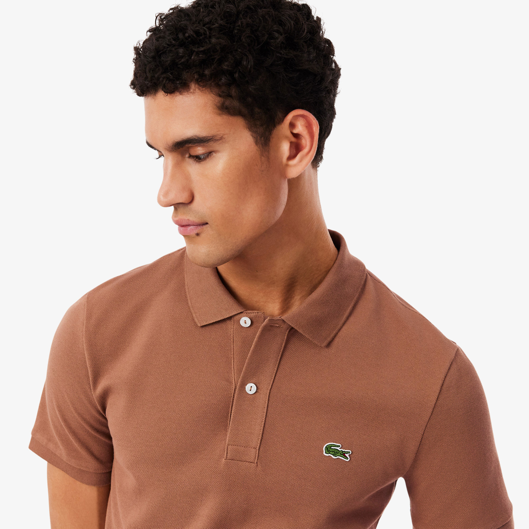 Lacoste L.12.12 Erkek Slim Fit Polo Yaka Kahverengi Polo görsel 2