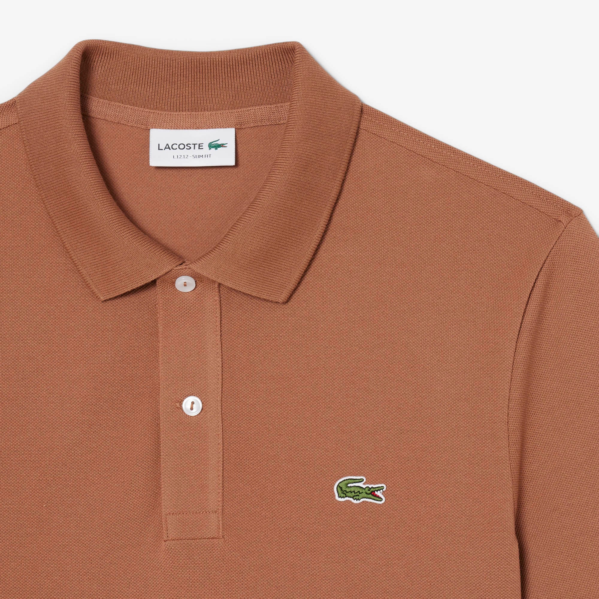 Lacoste L.12.12 Erkek Slim Fit Polo Yaka Kahverengi Polo görsel 6