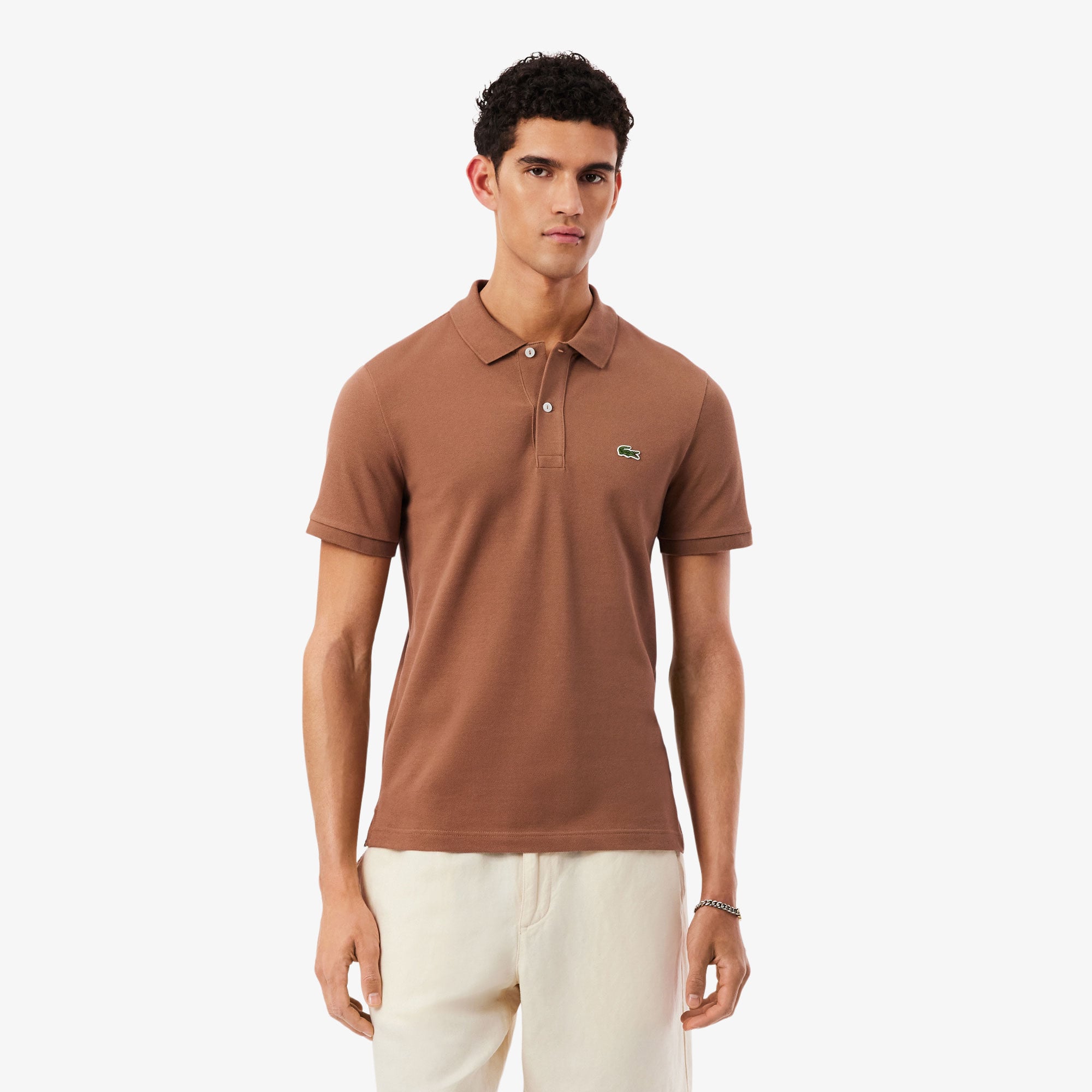 Lacoste L.12.12 Erkek Slim Fit Polo Yaka Kahverengi Polo