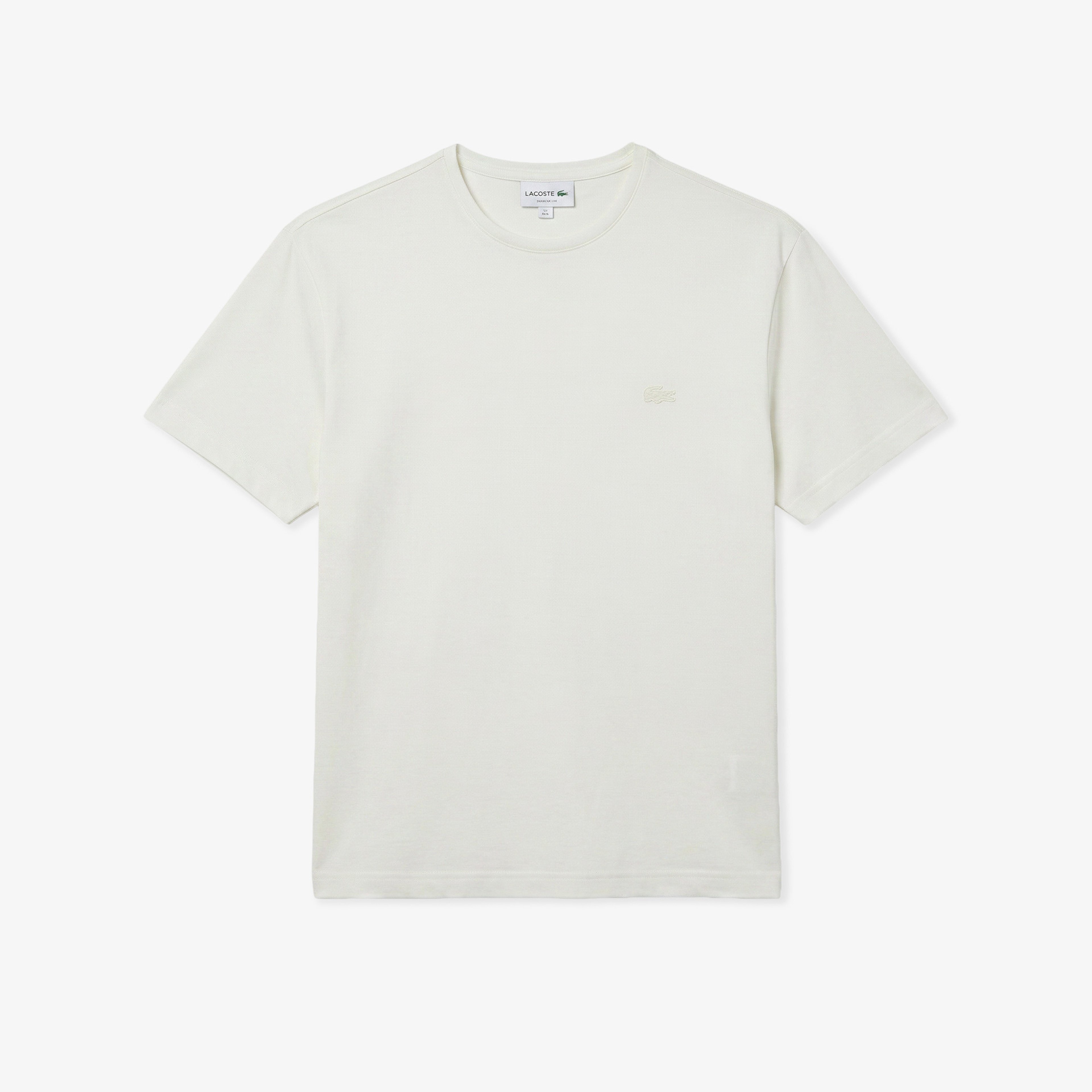 Erkek Relaxed Fit Bisiklet Yaka Beyaz T-Shirt
