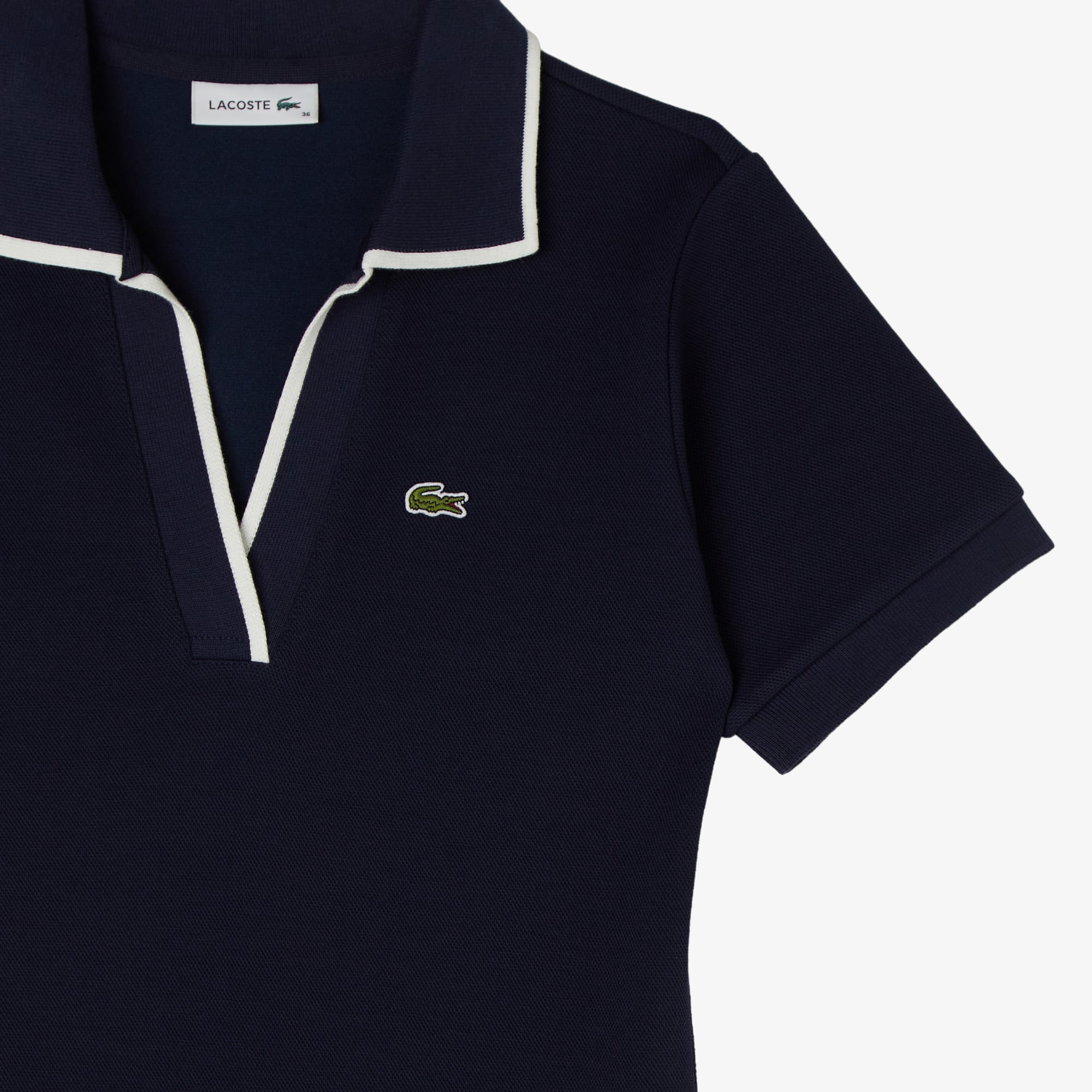 Lacoste Kadın Classic Fit Kısa Kollu Polo Yaka Lacivert Elbise görsel 4