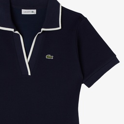 Kadın Classic Fit Kısa Kollu Polo Yaka Lacivert Elbise Lacivert