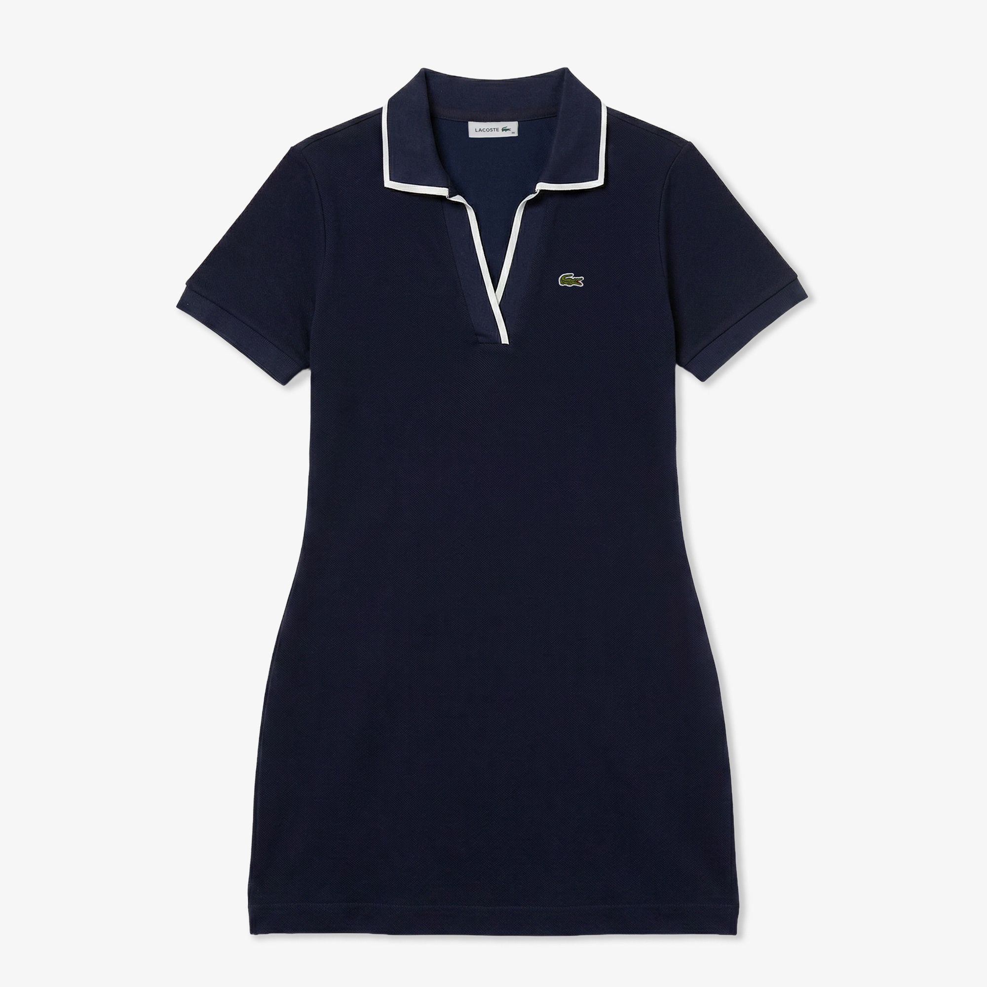 Kadın Classic Fit Kısa Kollu Polo Yaka Lacivert Elbise