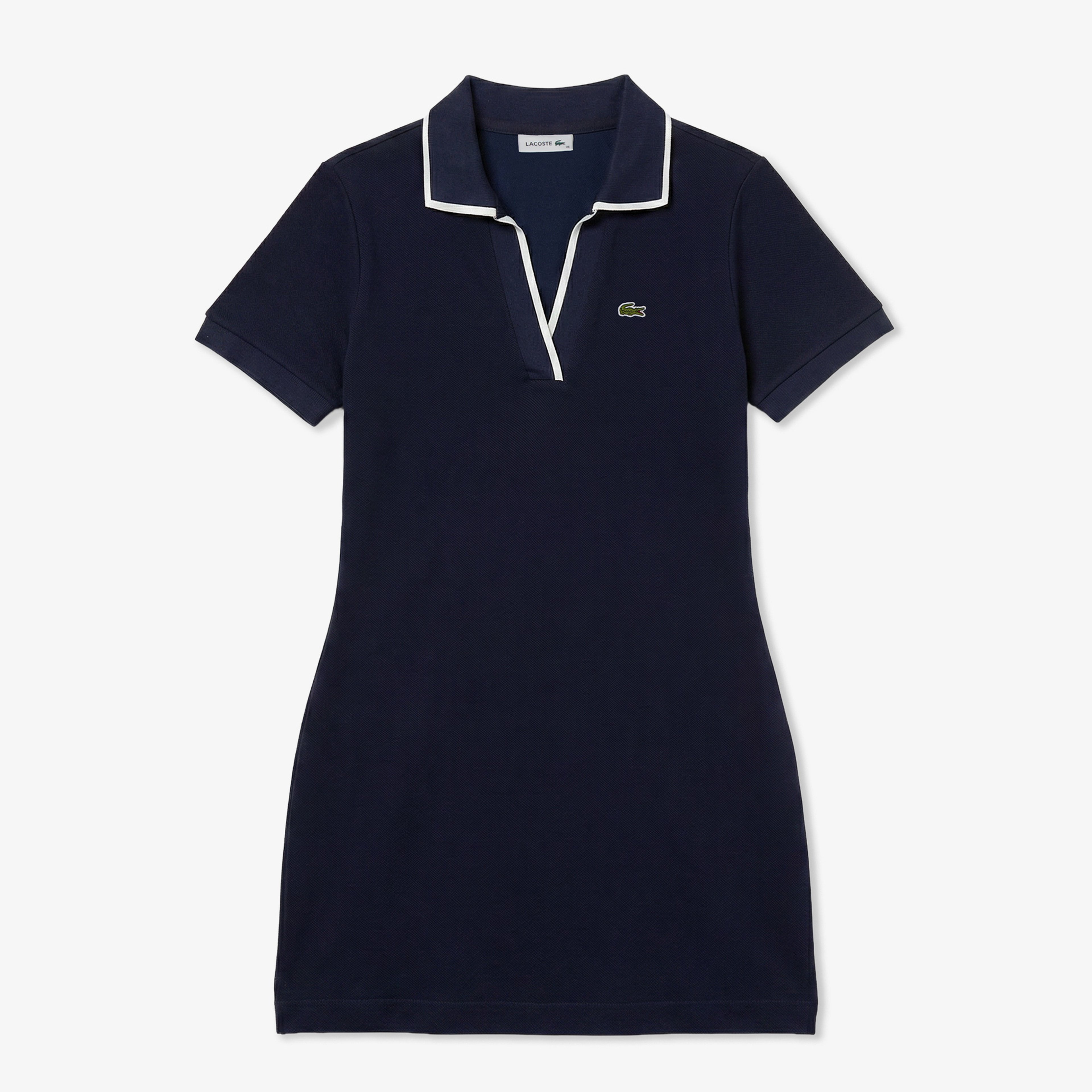 Kadın Classic Fit Kısa Kollu Polo Yaka Lacivert Elbise Kadın Classic Fit Kısa Kollu Polo Yaka Lacivert Elbise