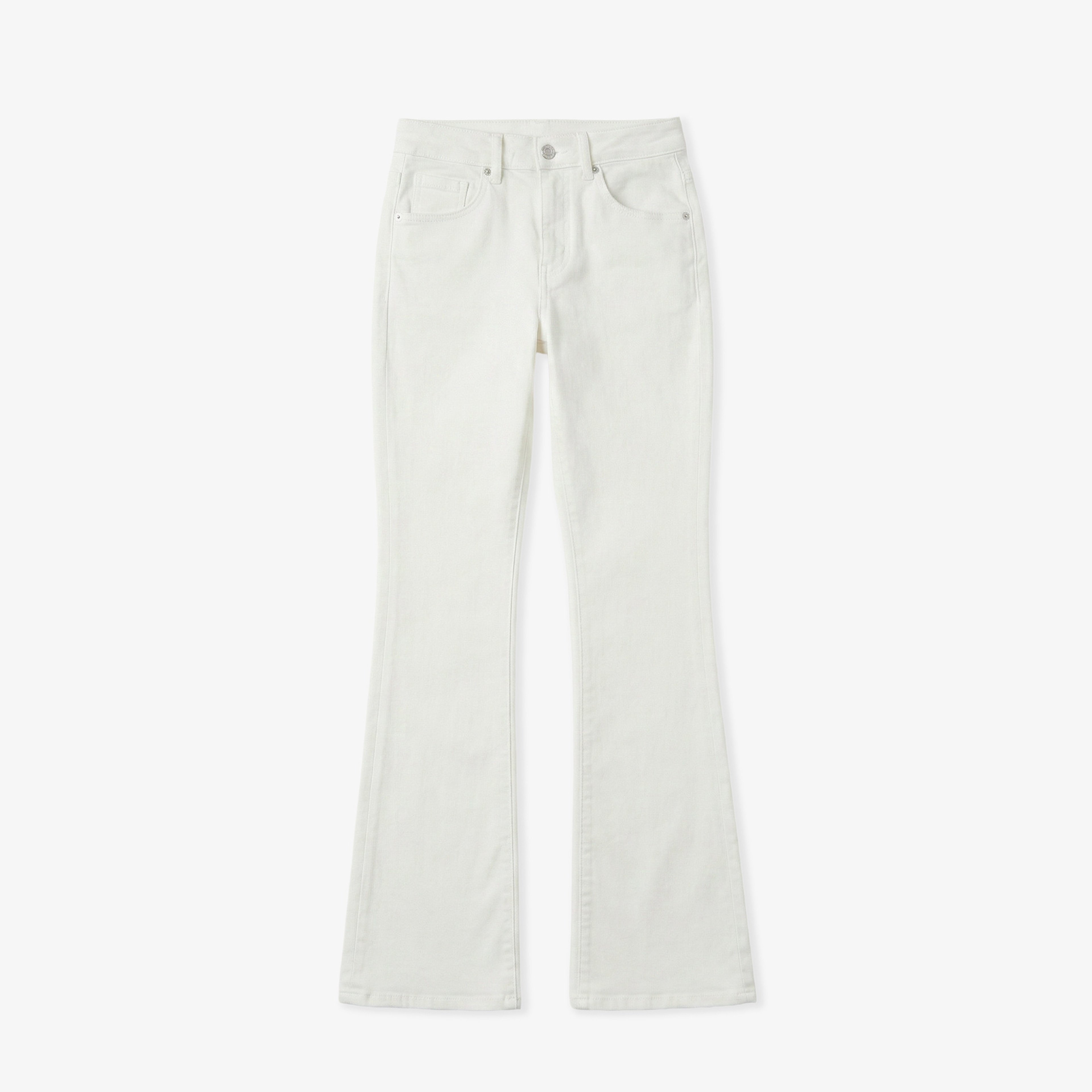 Kadın Slim Fit Krem Jean Pantolon